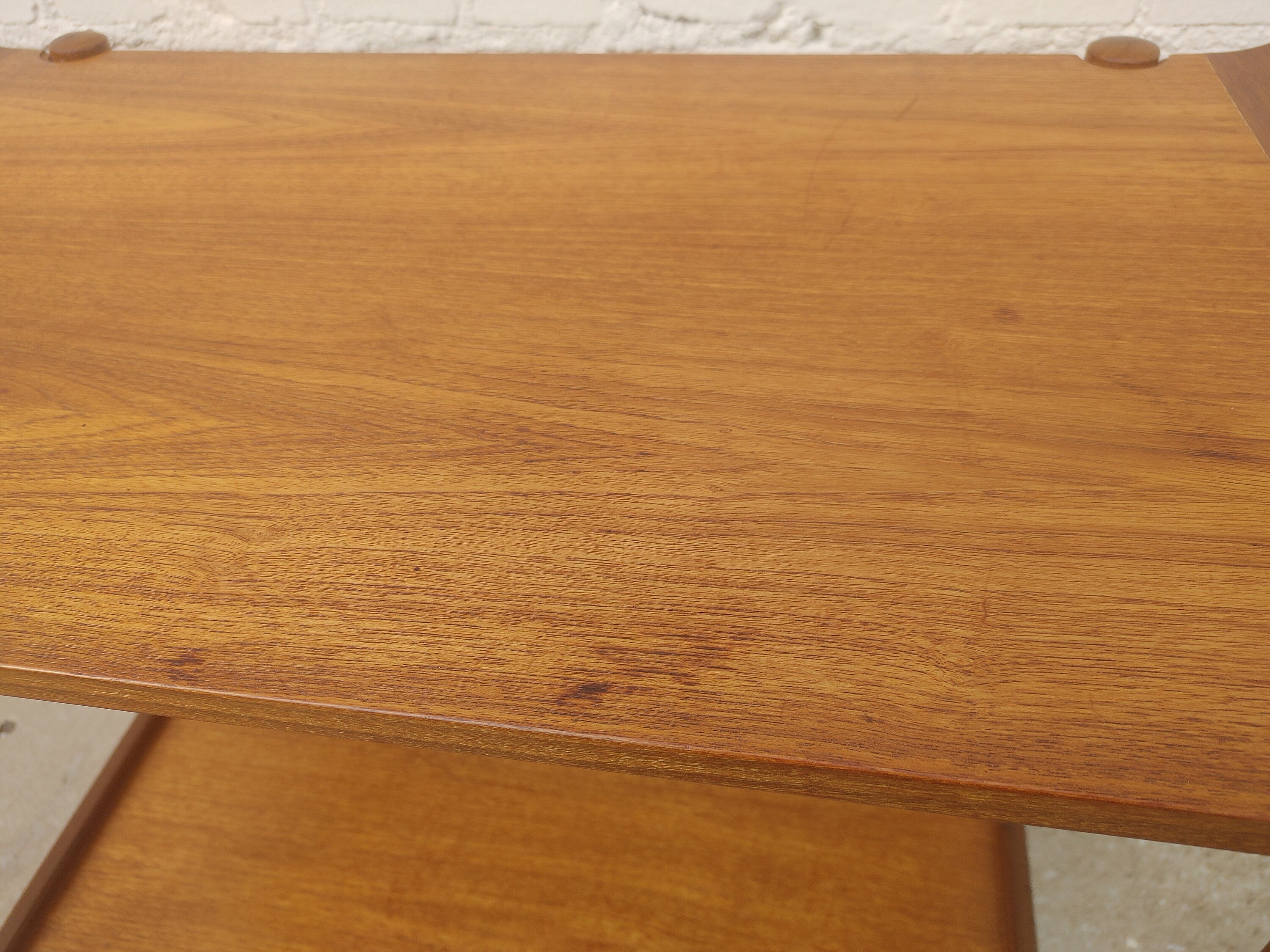 Mid Century Danish Modern Teak Rolling Bar