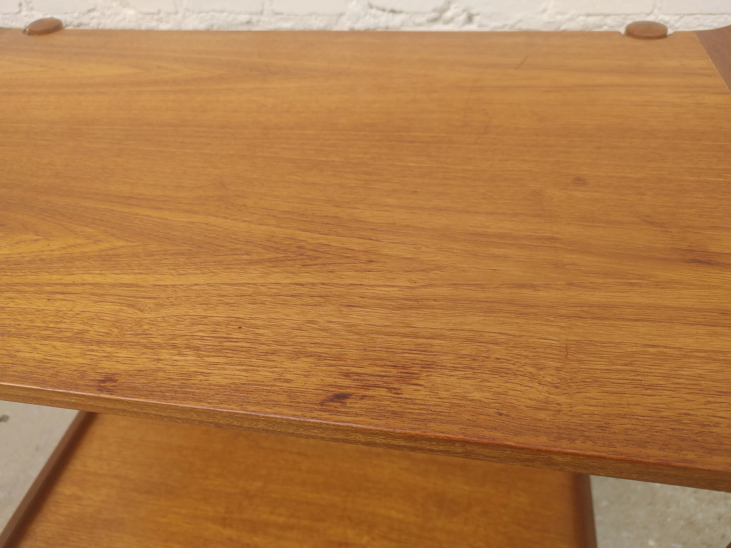 Mid Century Danish Modern Teak Rolling Bar