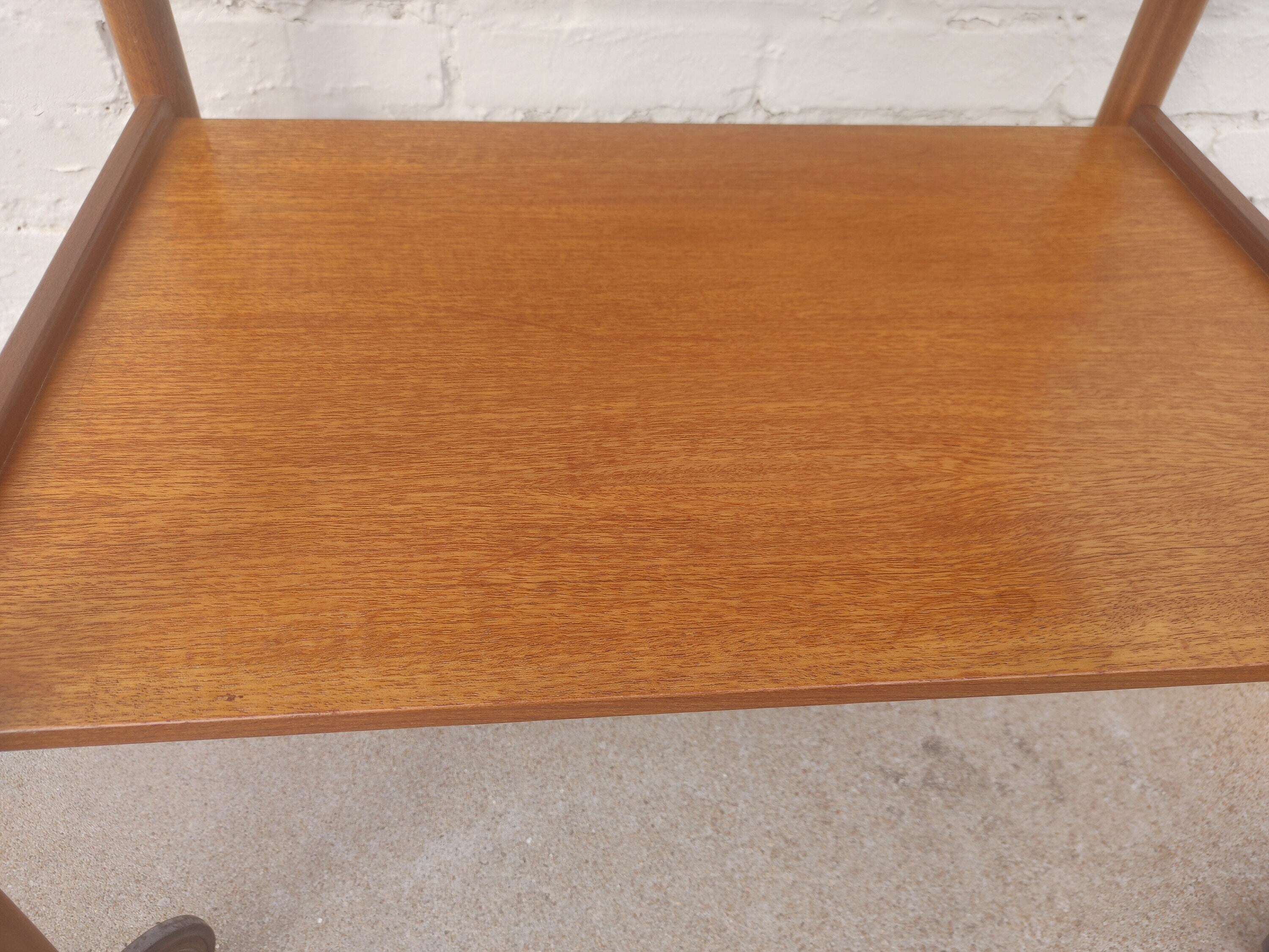Mid Century Danish Modern Teak Rolling Bar