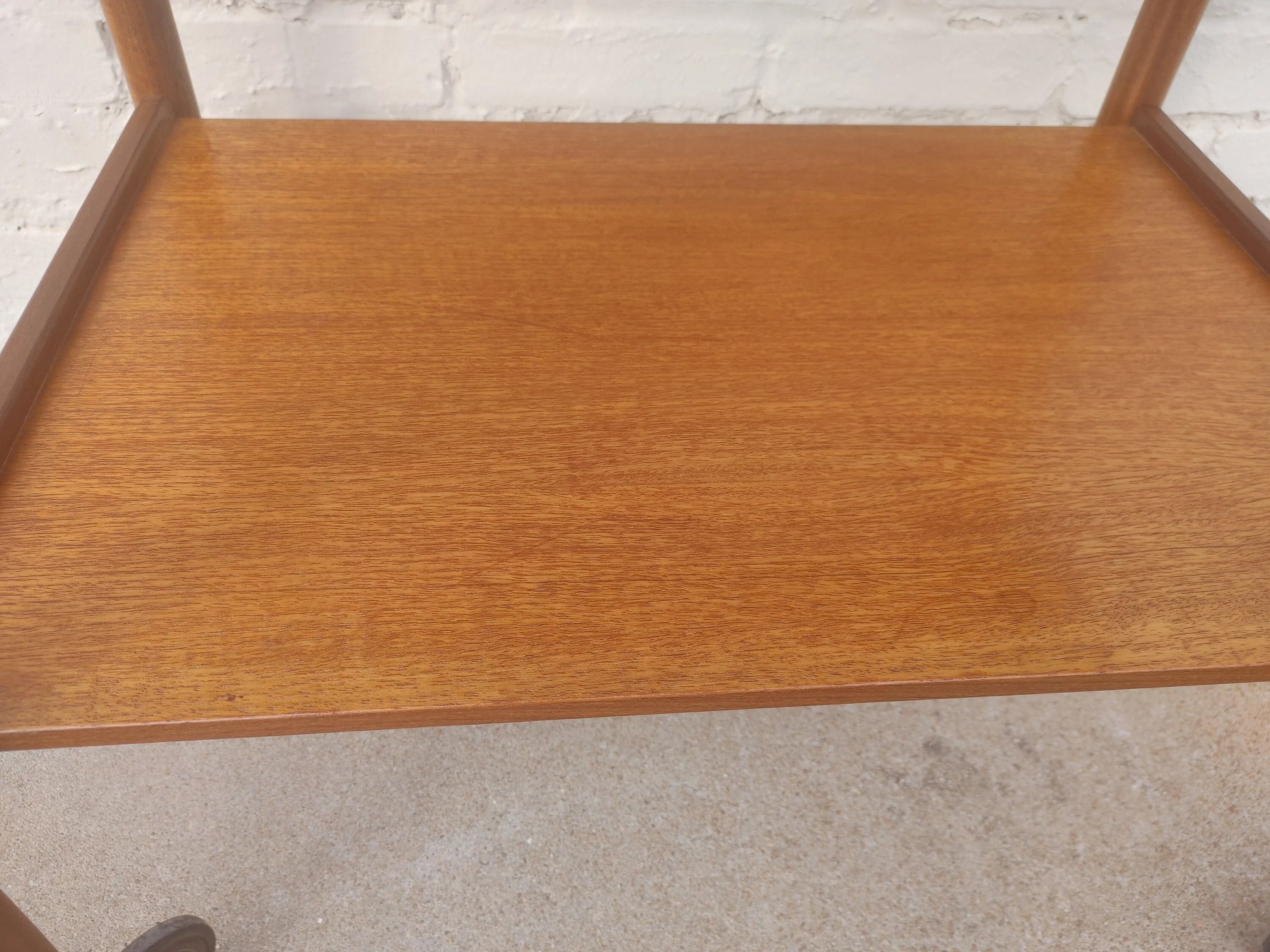 Mid Century Danish Modern Teak Rolling Bar