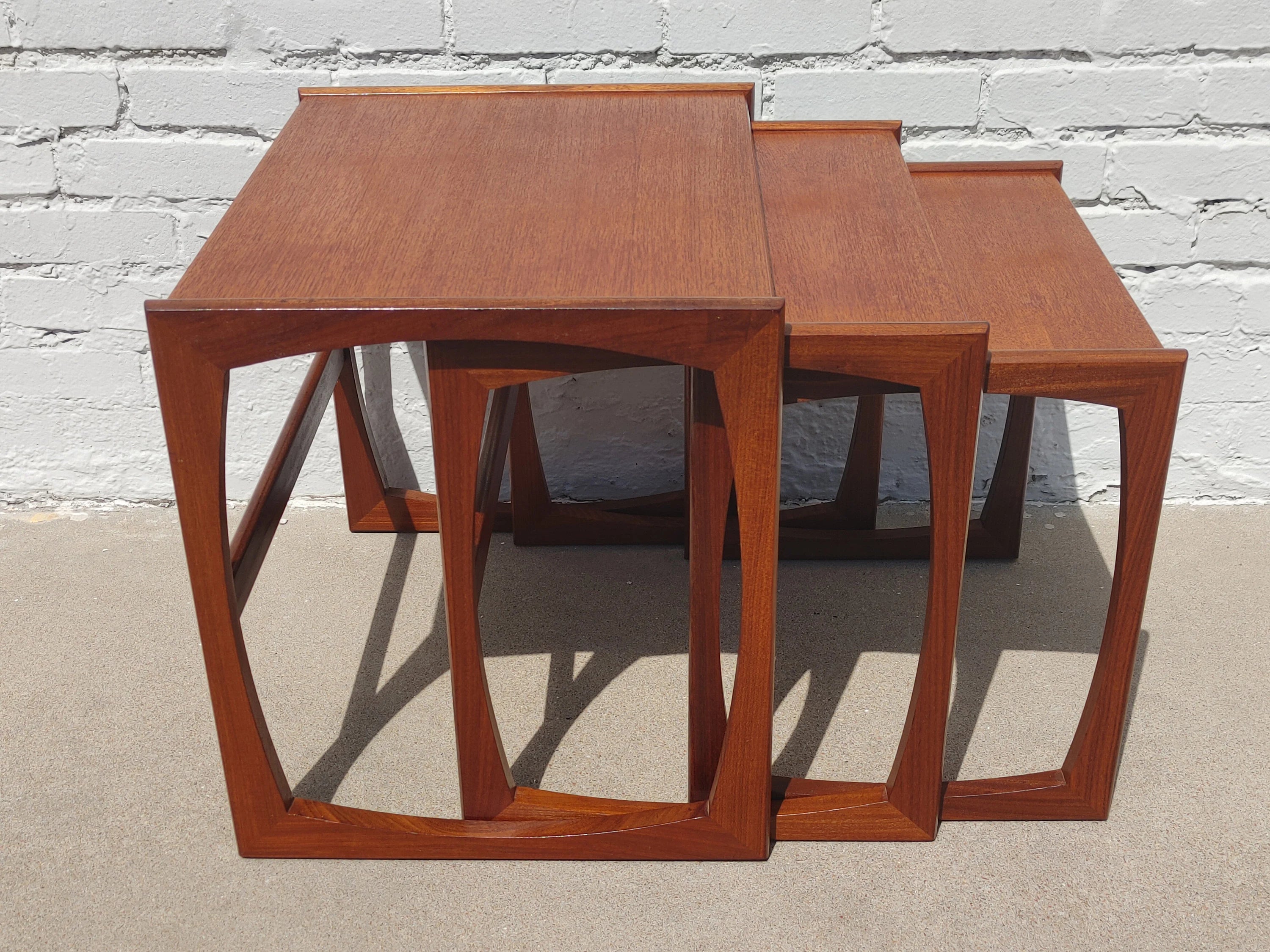 Mid Century English Modern G Plan Nesting Tables
