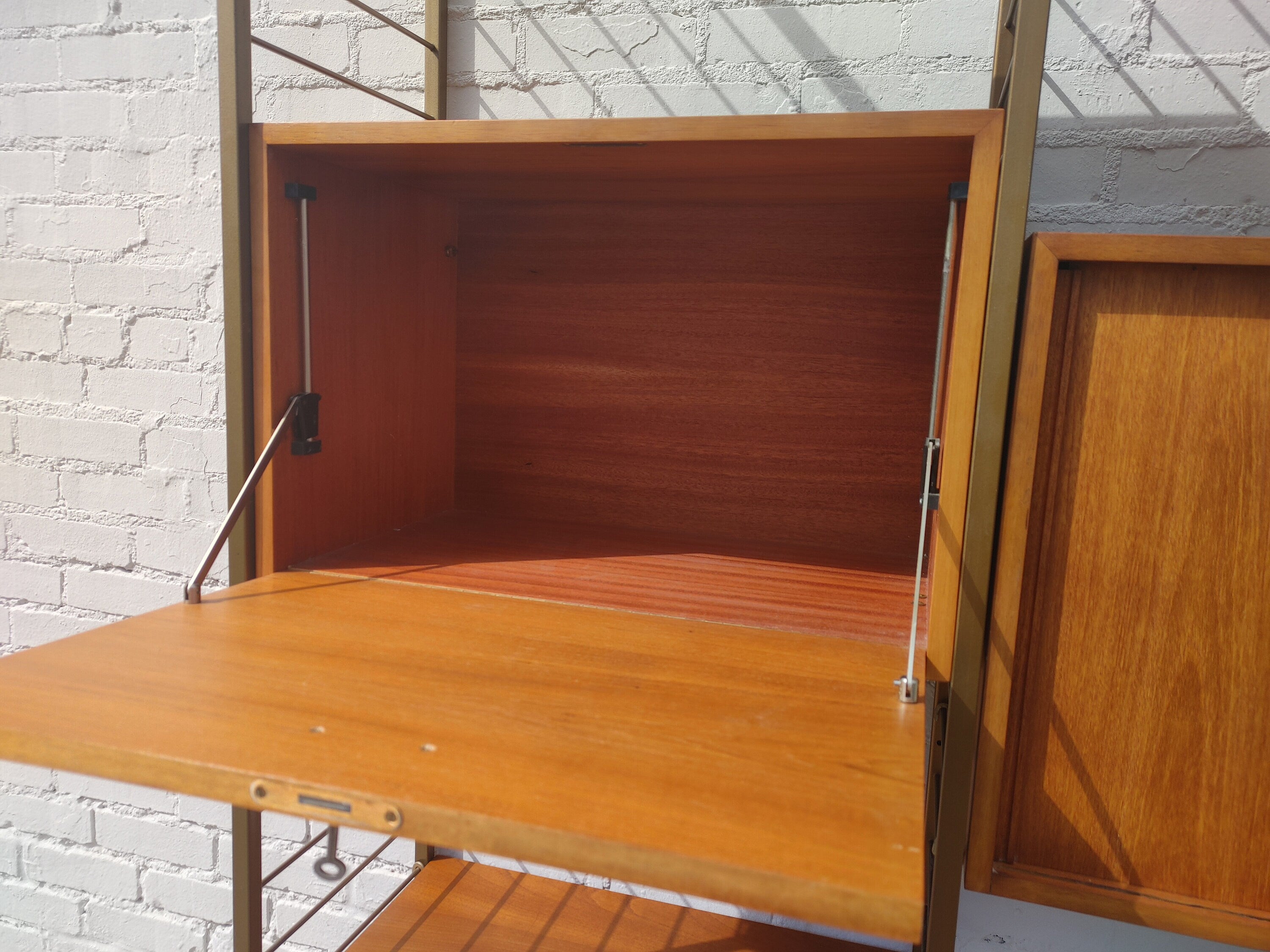 Mid Century English Modern Ladderax Wall Unit