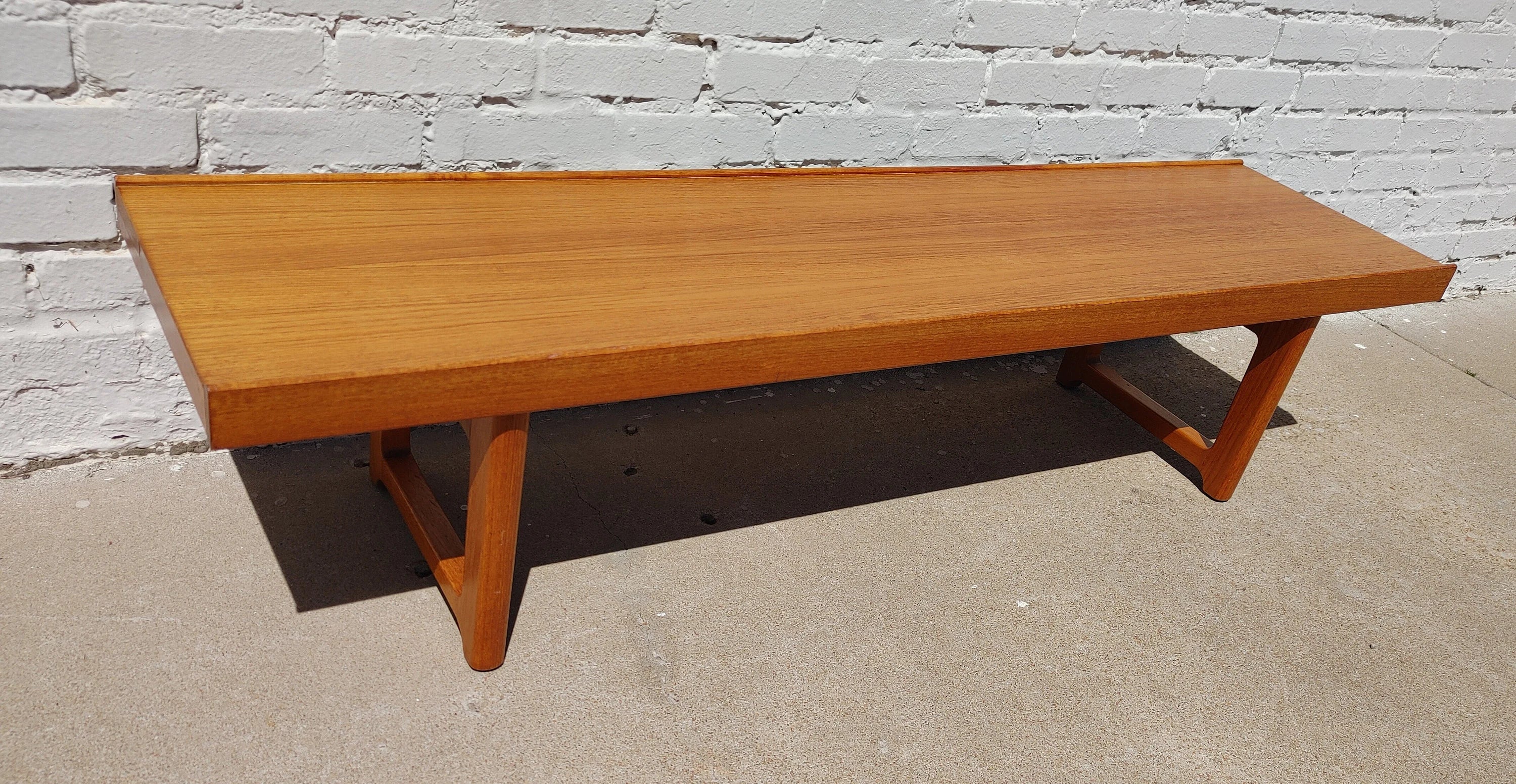 Mid Century Bruksbo Danish Bench Coffee Table