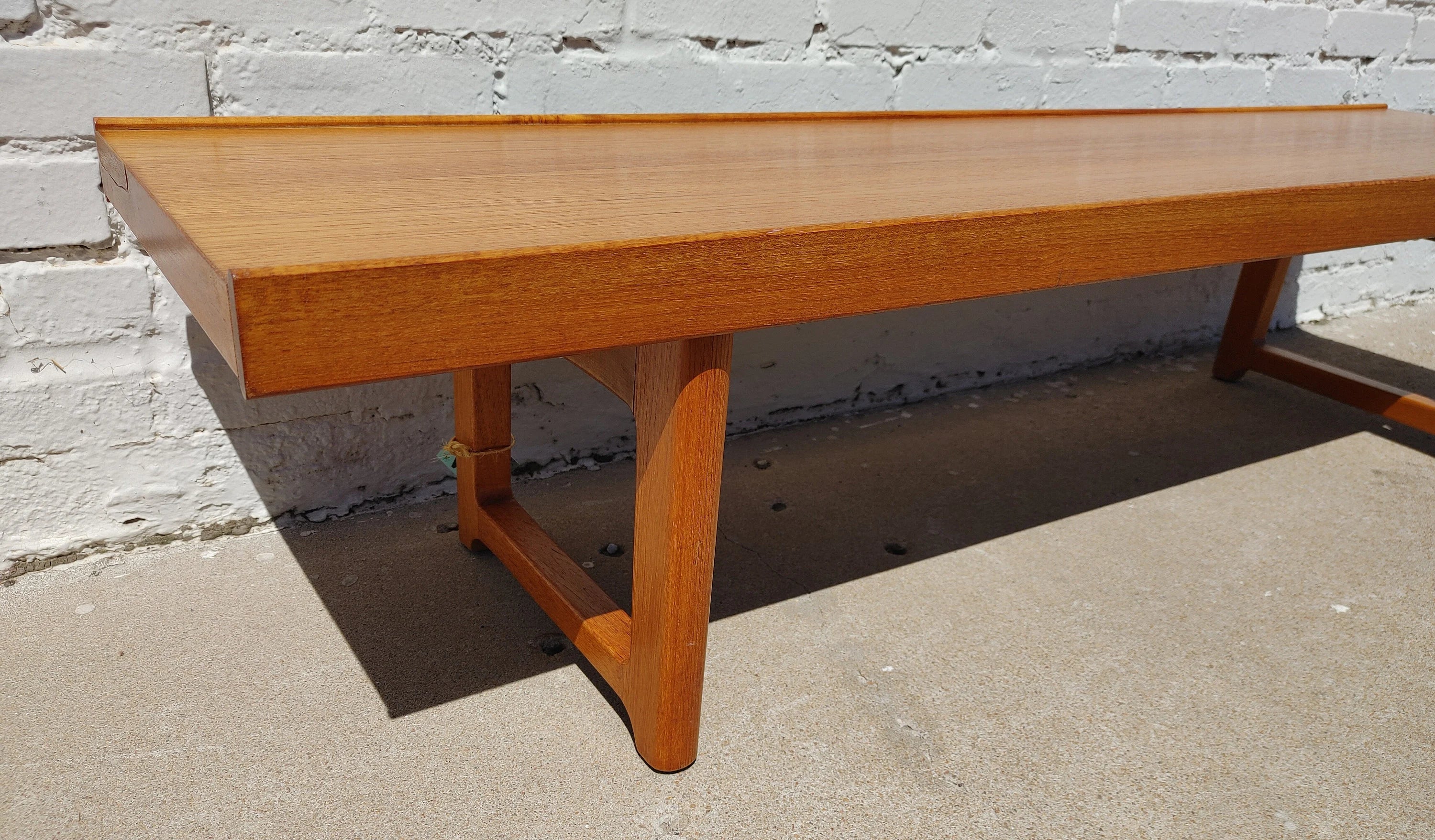 Mid Century Bruksbo Danish Bench Coffee Table