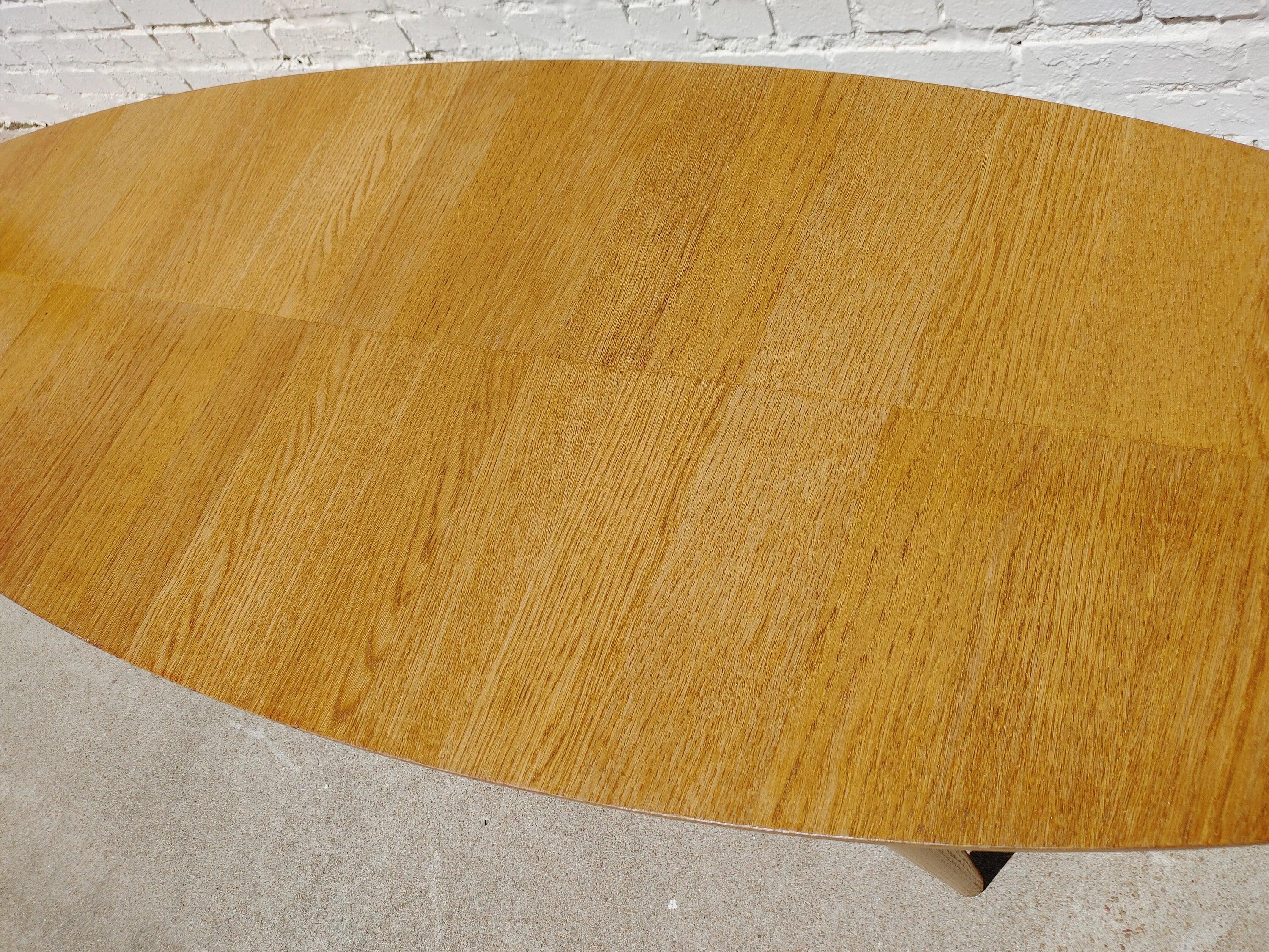 Mid Century Scandinavian Modern Oak Surfboard Coffee Table