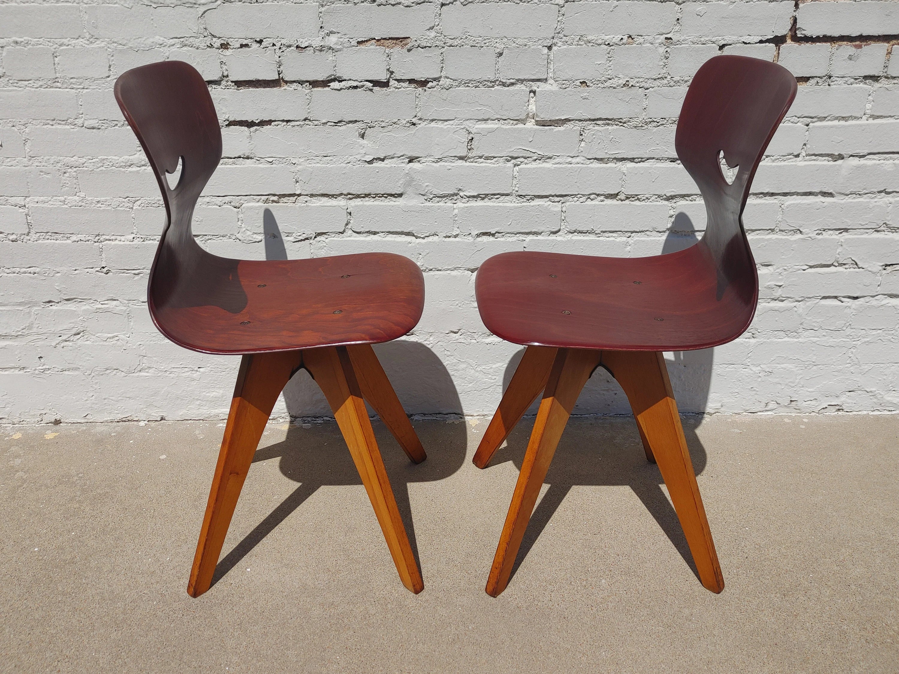 Mid Century Modern German Bentwood Chairs