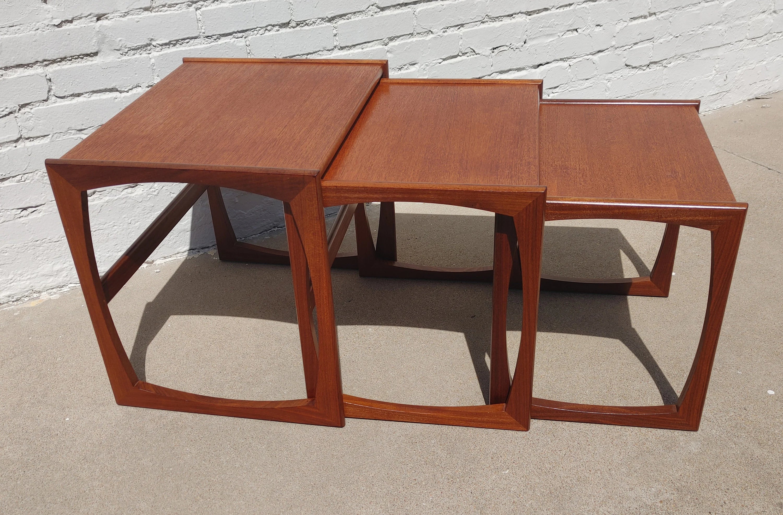 Mid Century English Modern G Plan Nesting Tables