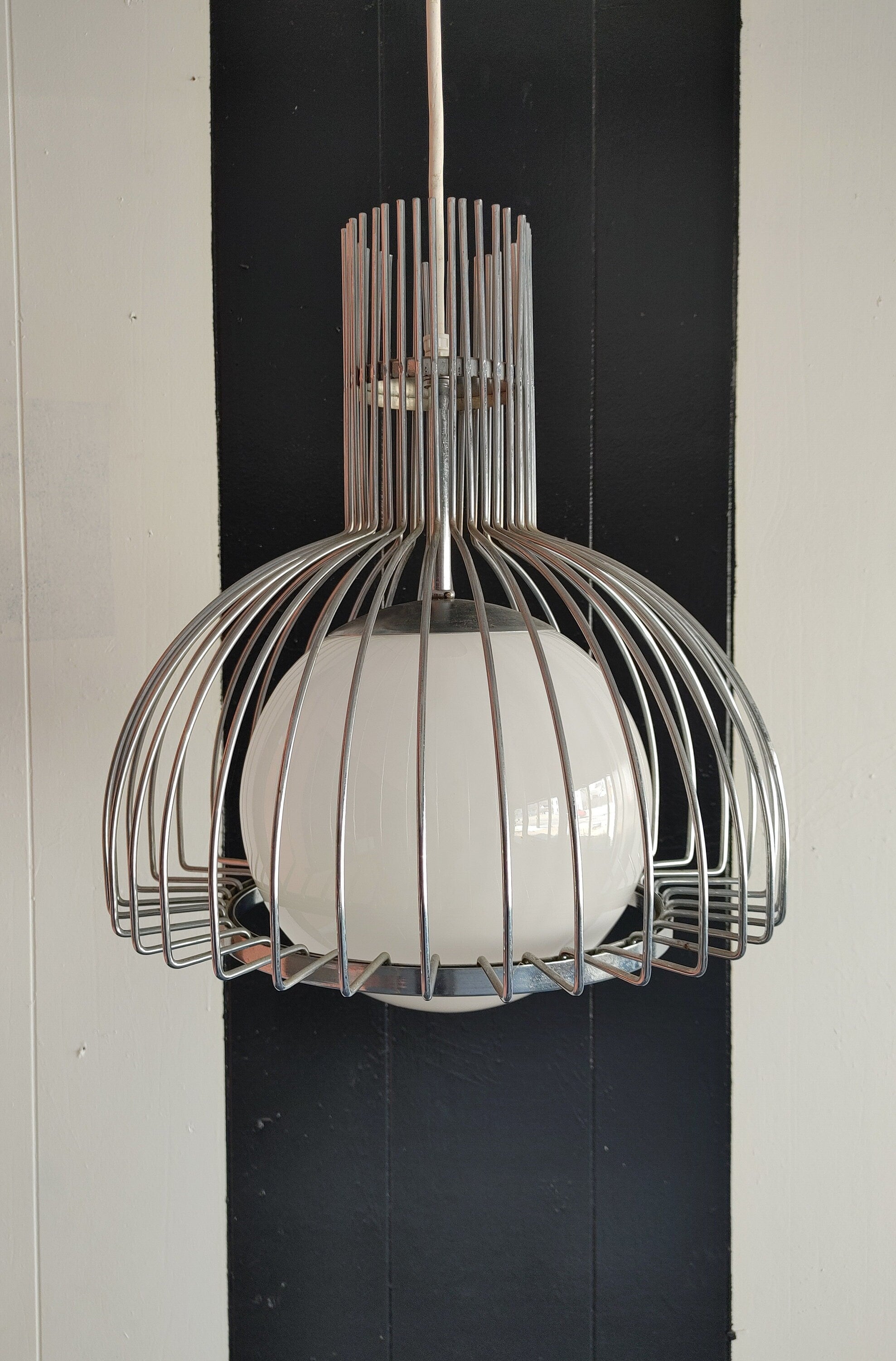 Modern Steel and Globe Lighting Fixtures
