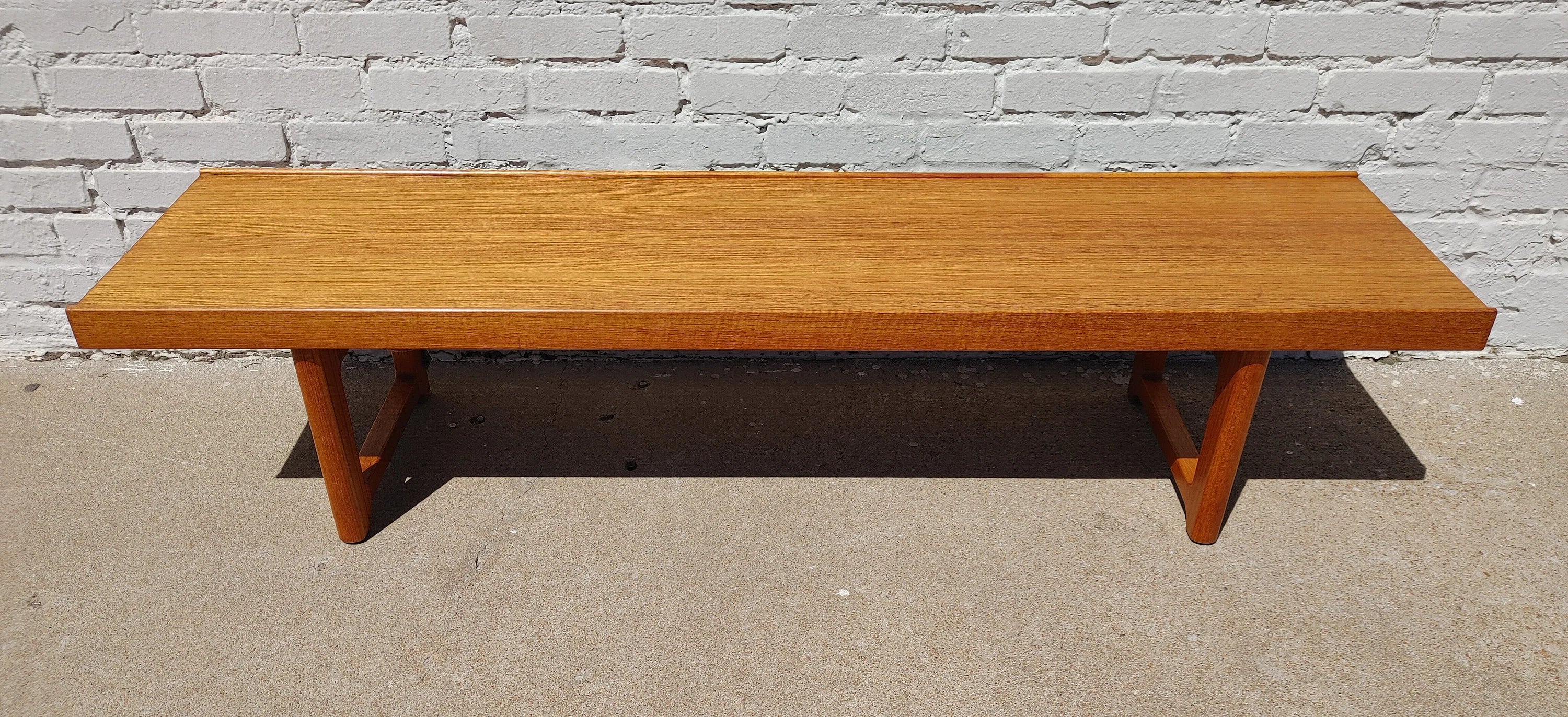 Mid Century Bruksbo Danish Bench Coffee Table