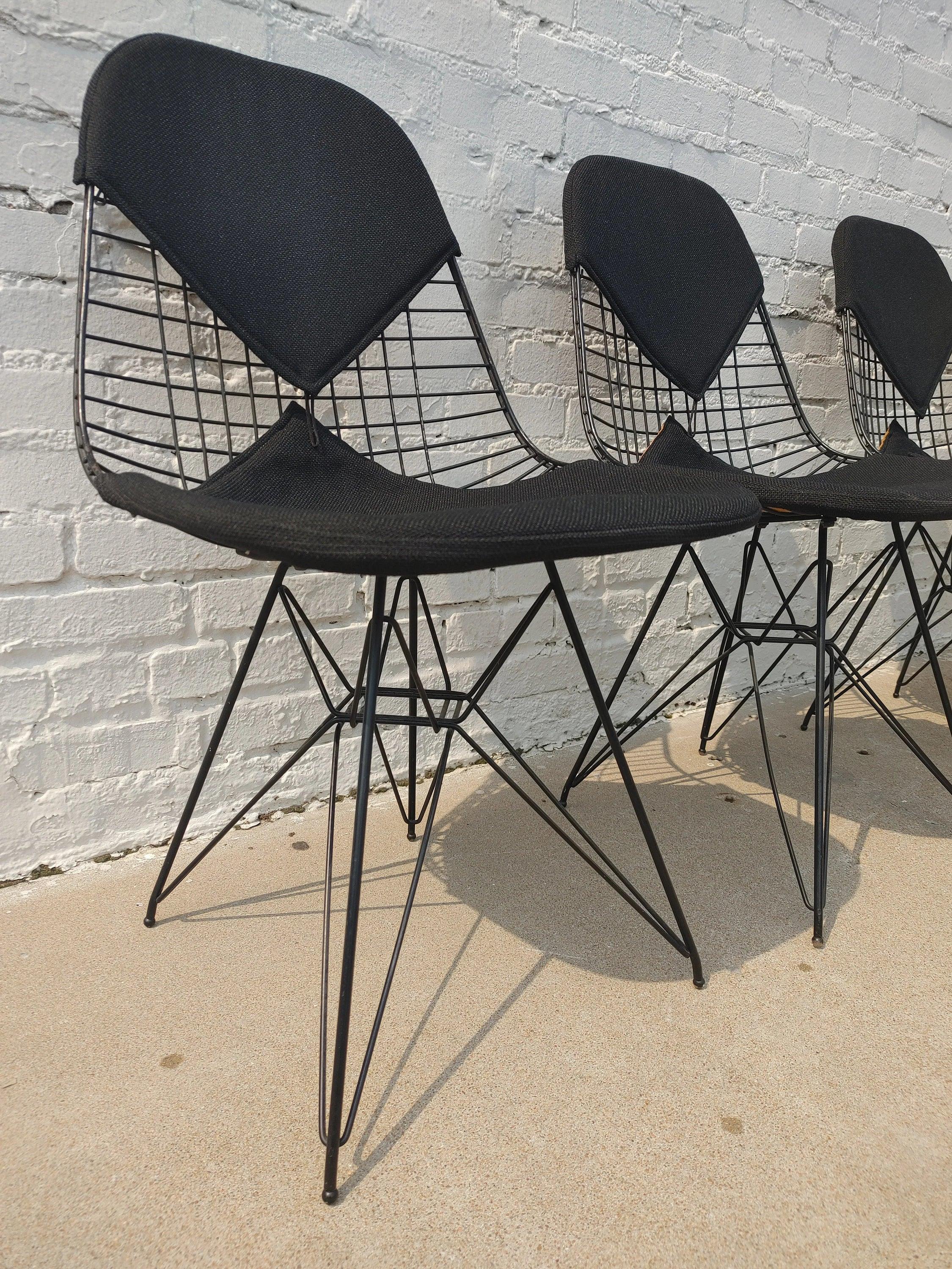 Mid Century Modern Herman Miller Eiffel Wire Chairs