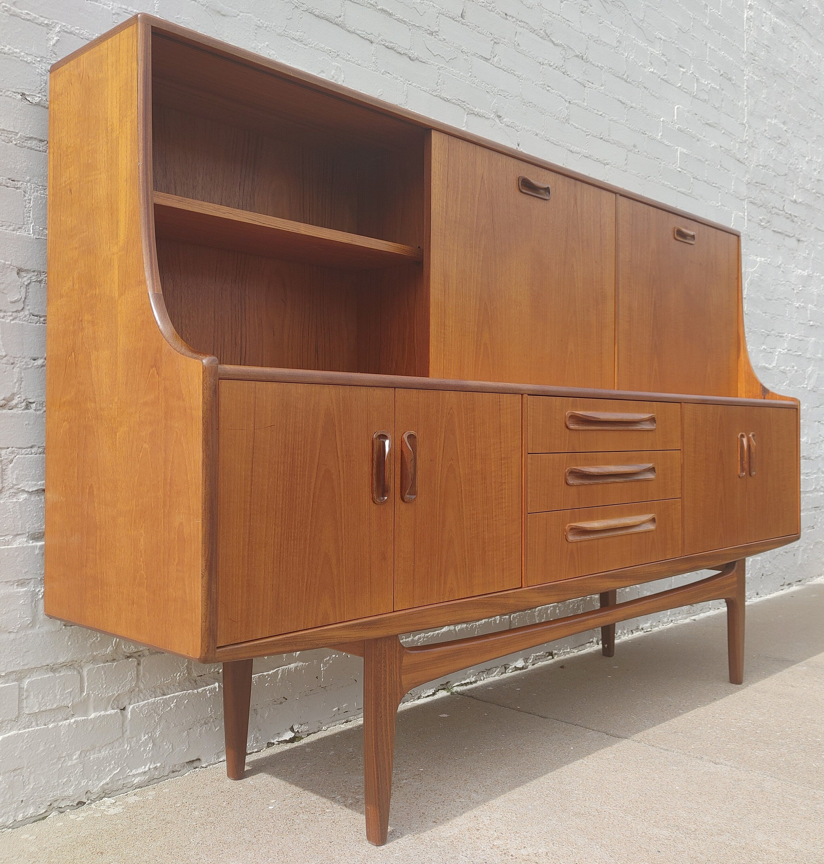 Mid Century English Modern G Plan Teak Hutch