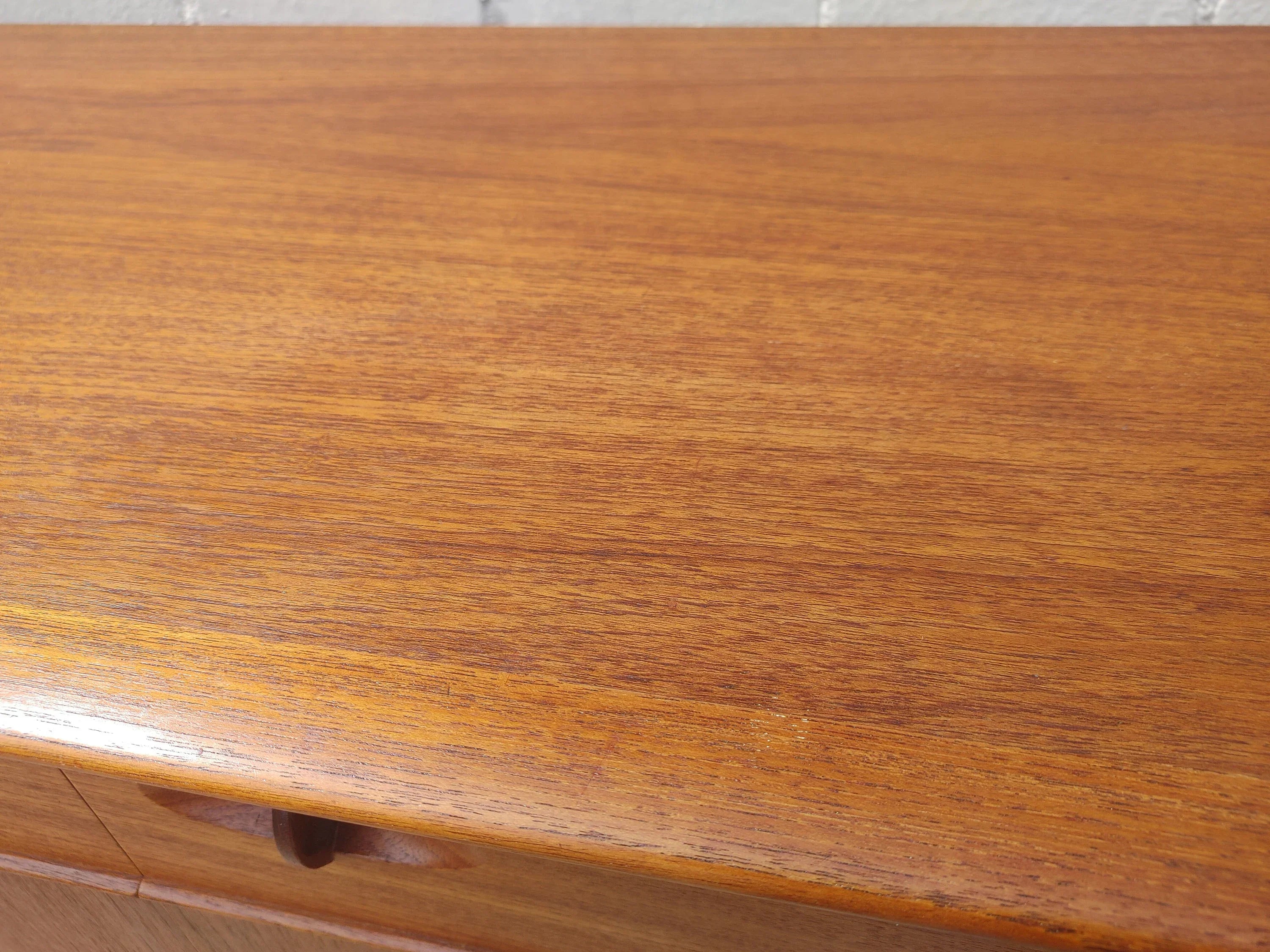 Mid Century Modern Danish Modern Teak Credenza In the Manner of Arne Vodder