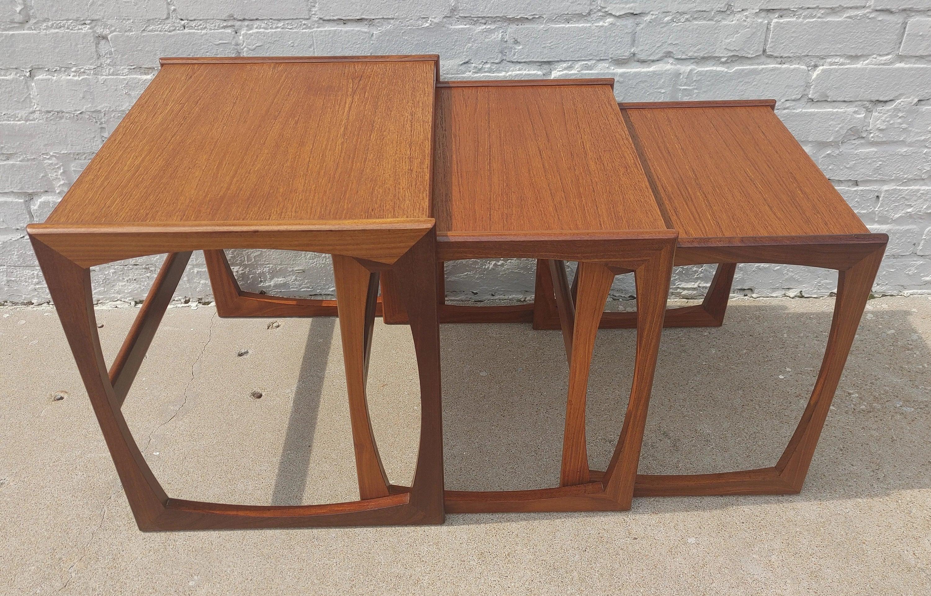 Mid Century Modern G Plan Teak Nesting Tables