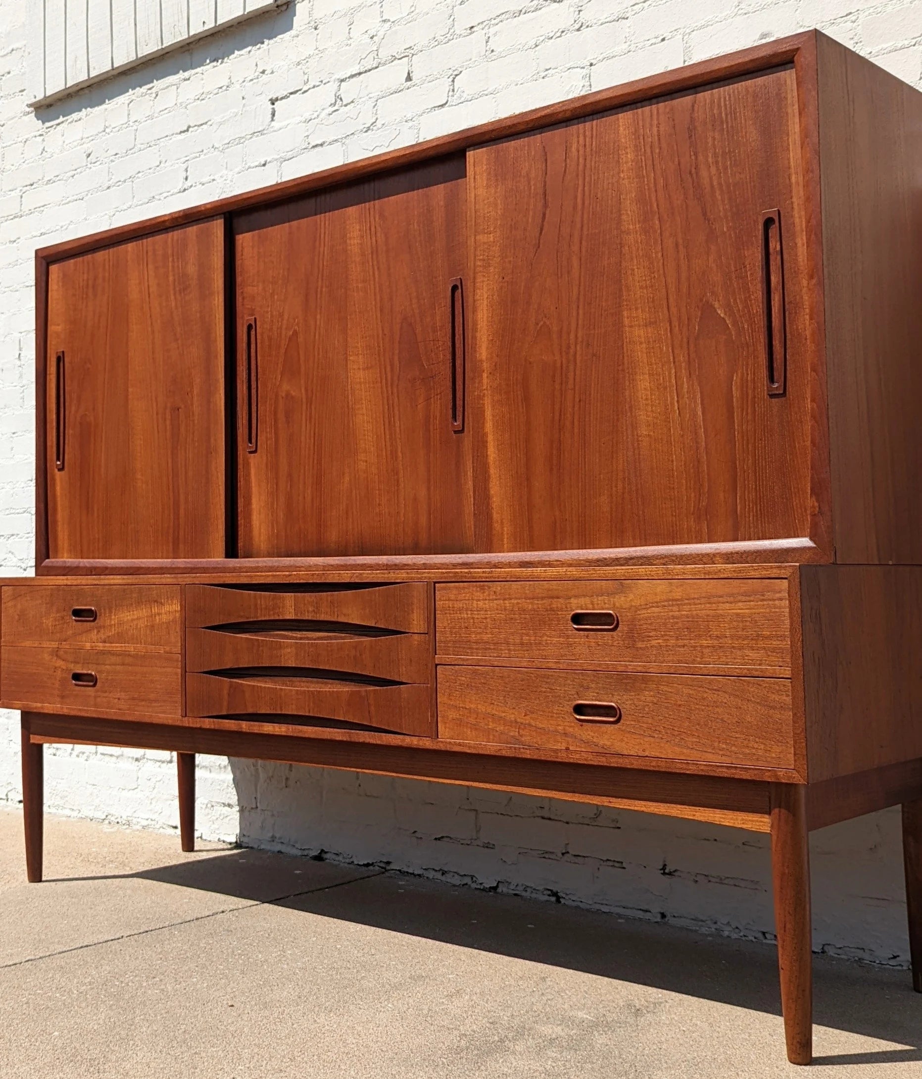 Mid Century Danish Modern Teak Cocktail Cabinet