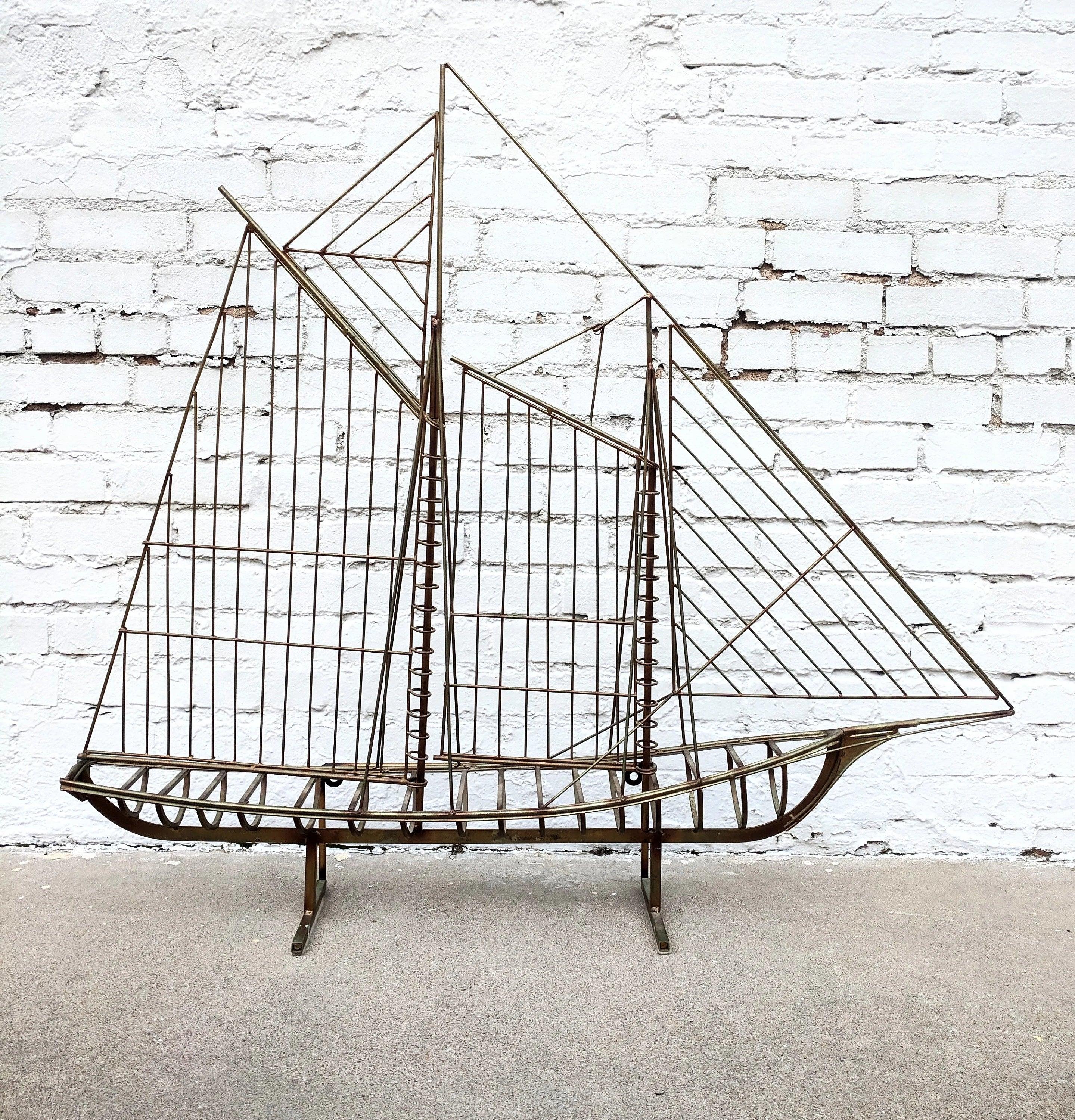 Mid Century Modern C Jere Large Ship