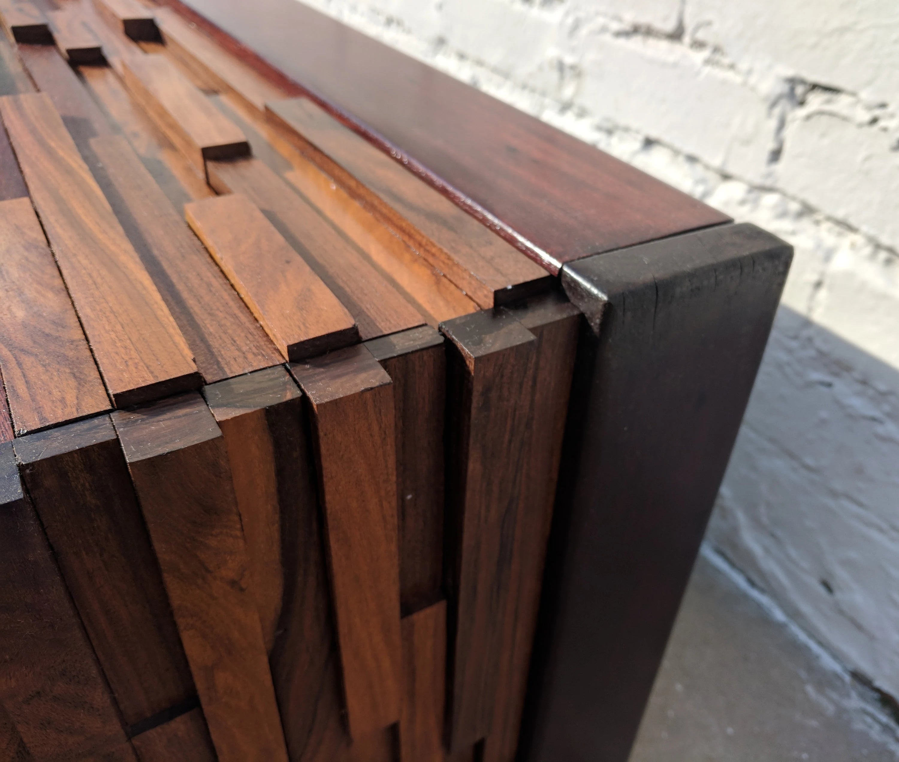 Mid Century Modern Percival Lafer Brutalist Rosewood Coffee Table