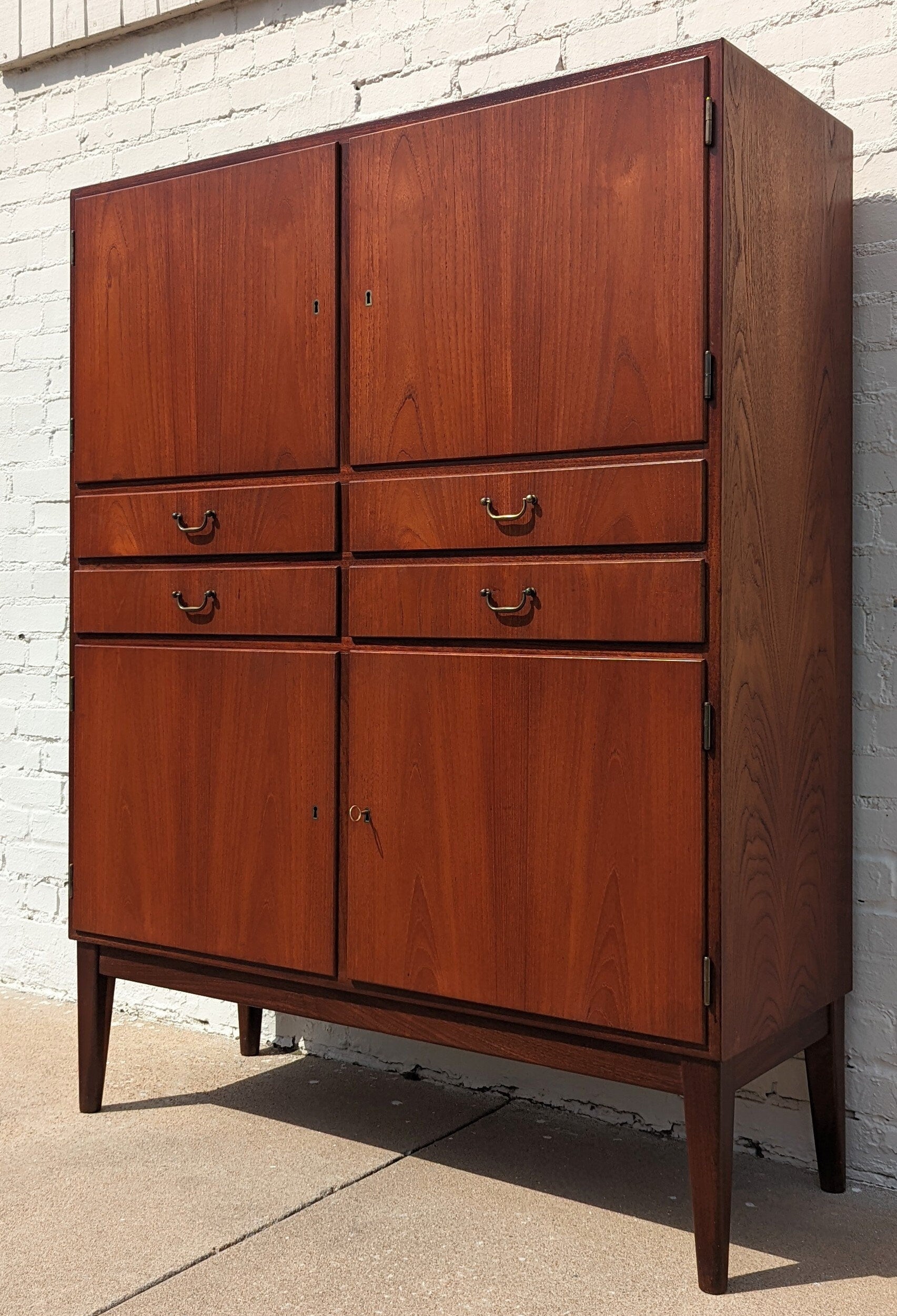 Mid Century Danish Modern Teak Tall Cabinet