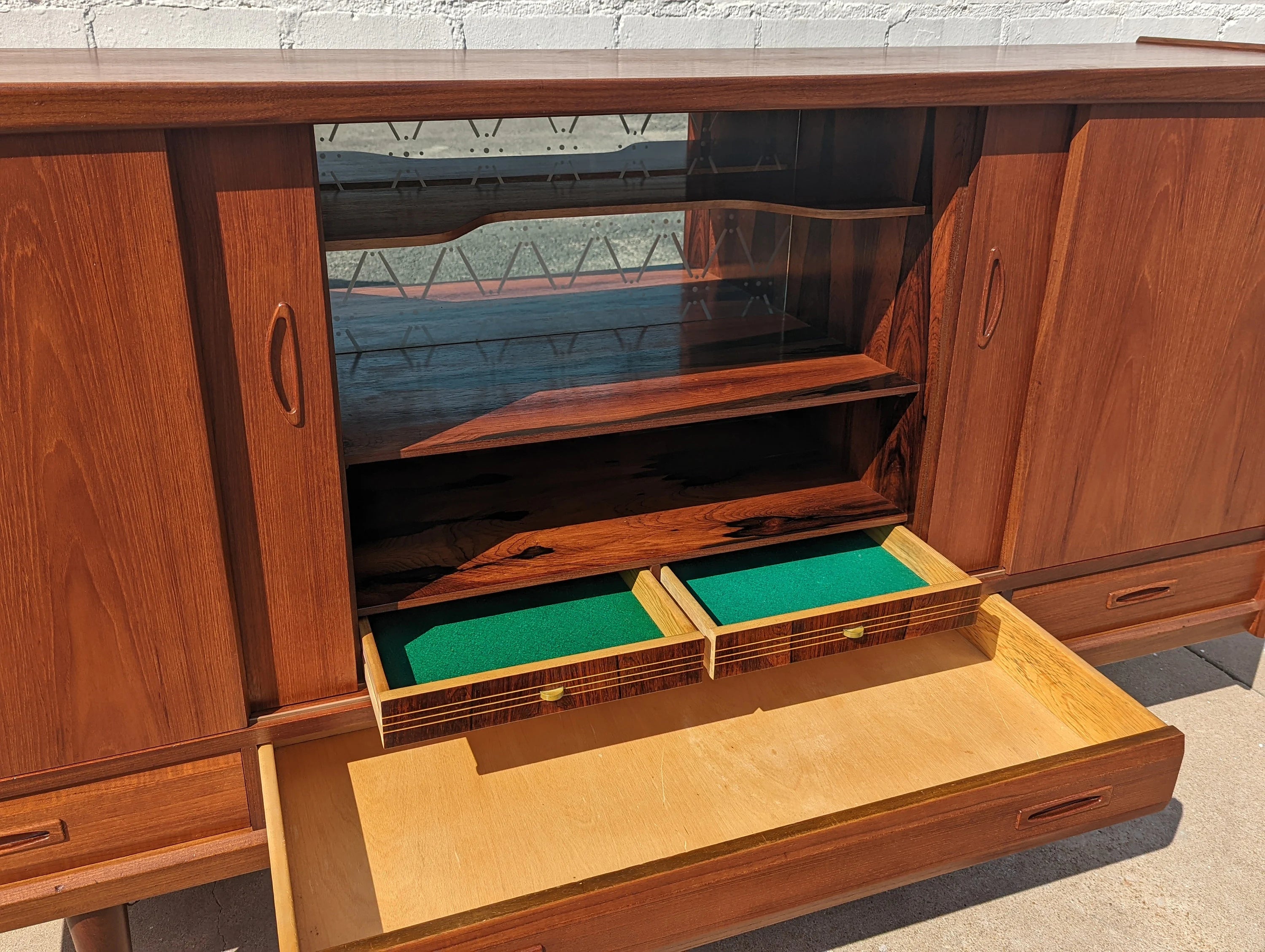 Mid Century Danish Modern Teak Cocktail Cabinet