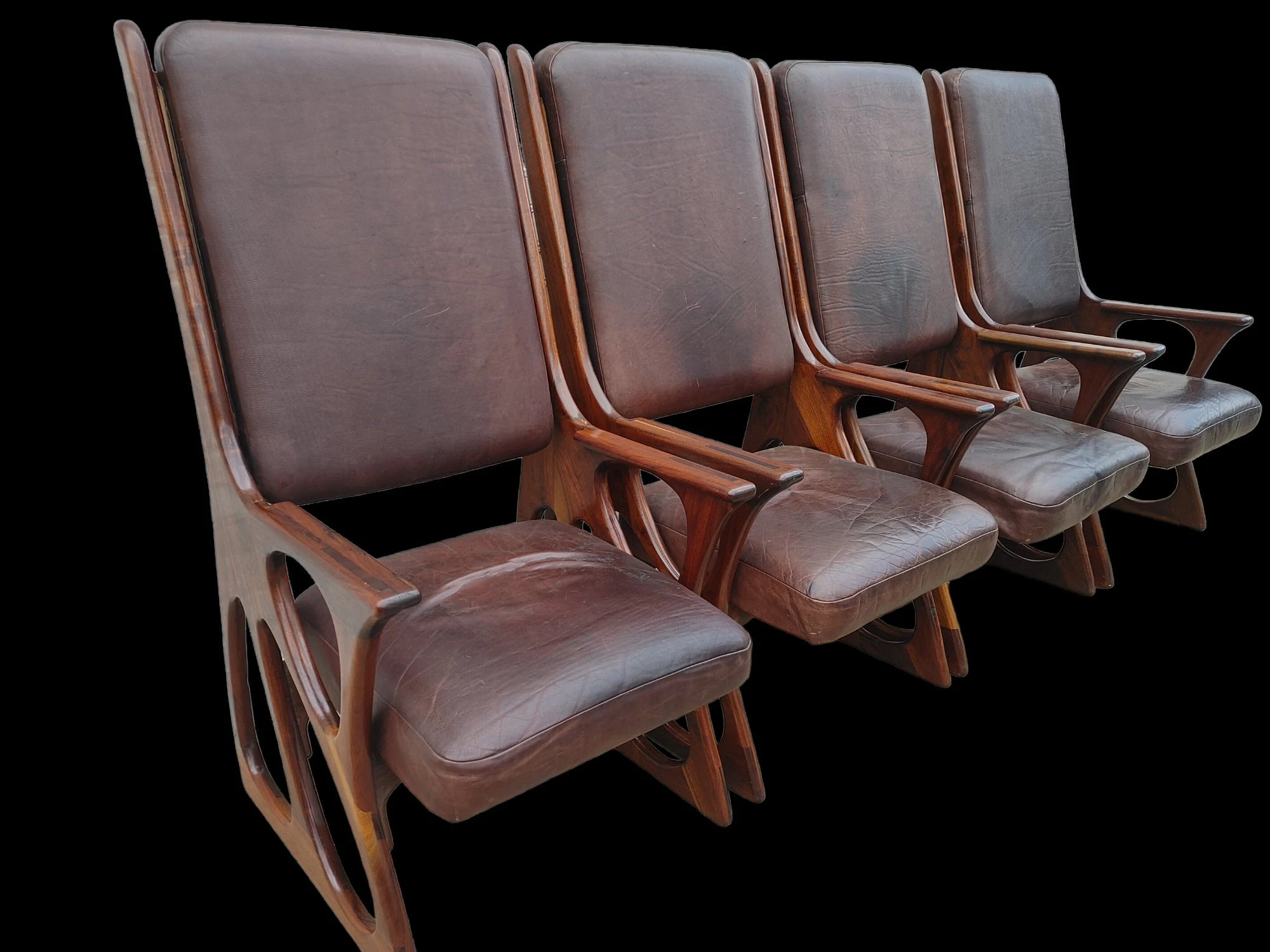 American Studio Craft Wendell Castle Inspired Chairs Set of Four