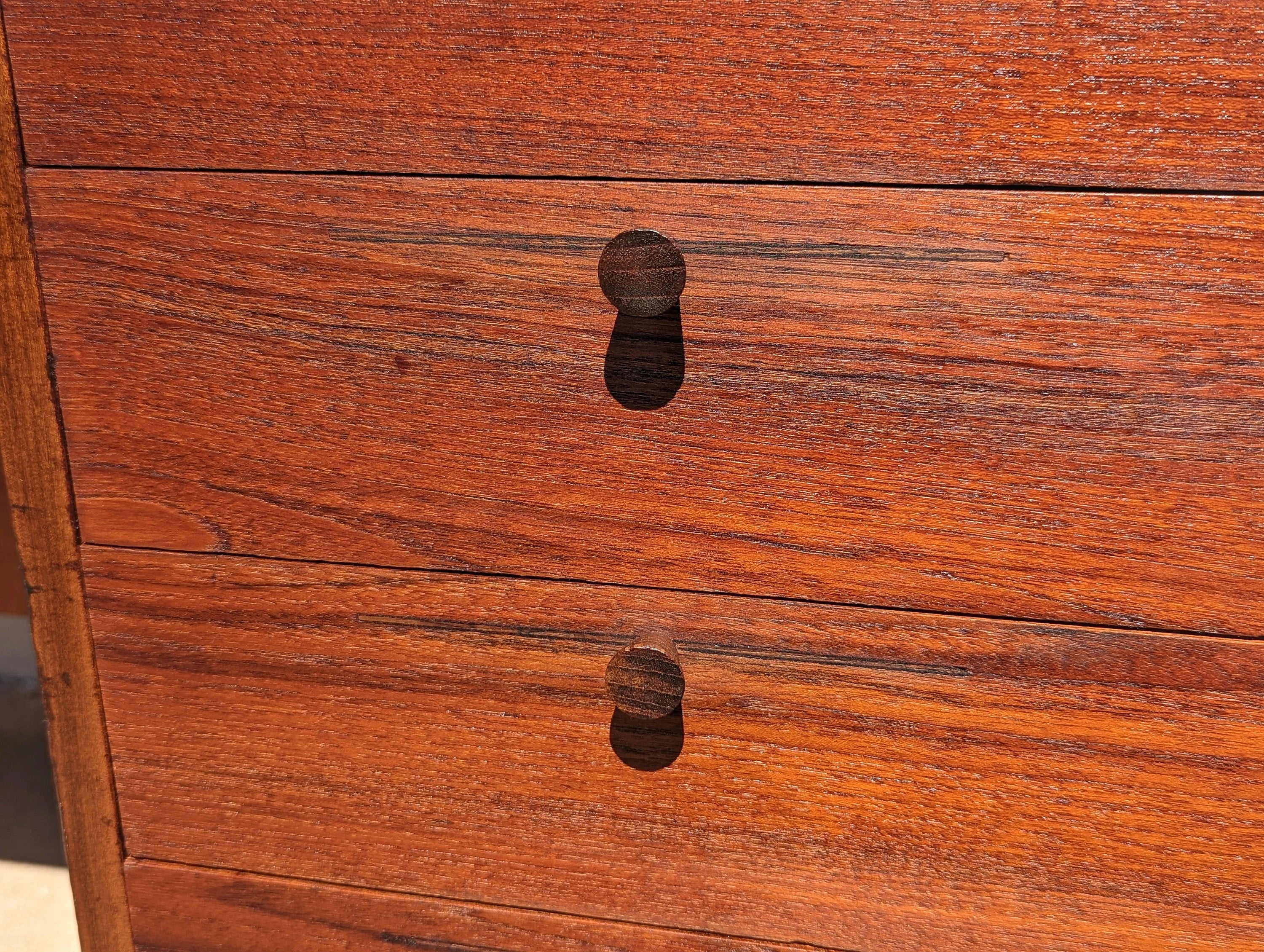 Mid Century Danish Modern Teak Double Sided Desk