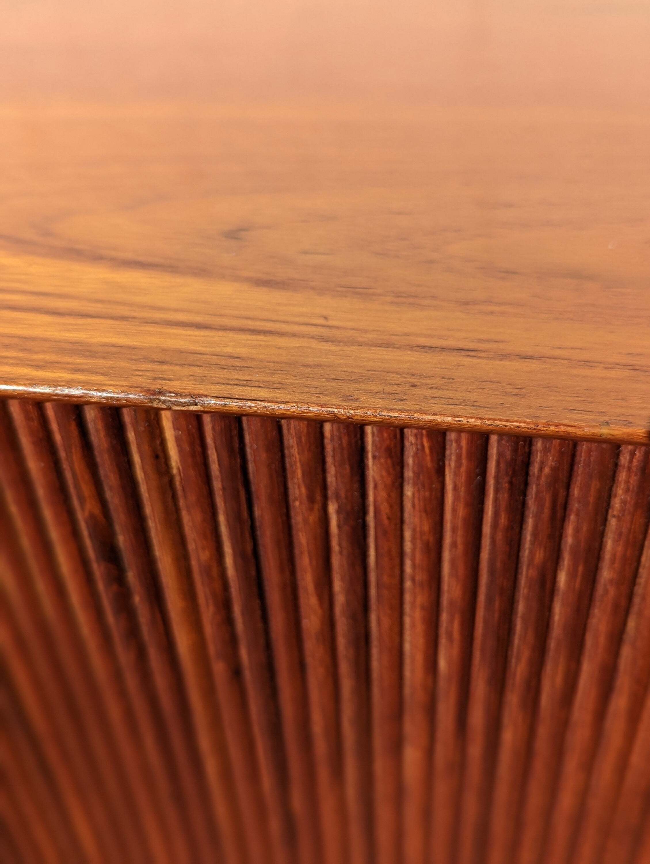 Mid Century Danish Modern Tambour Door Cabinet by Hvidt & Molgaard