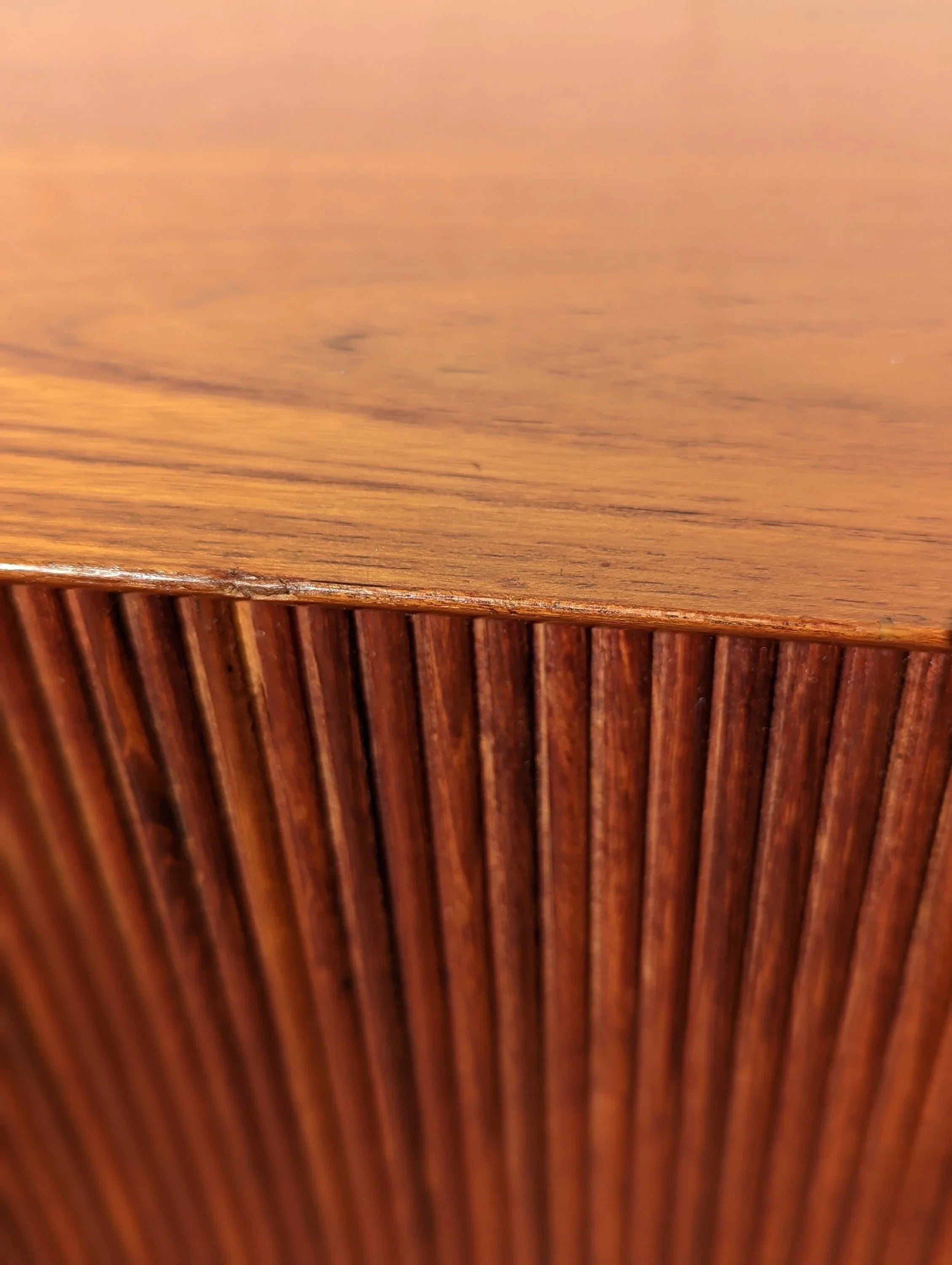 Mid Century Danish Modern Tambour Door Cabinet by Hvidt & Molgaard