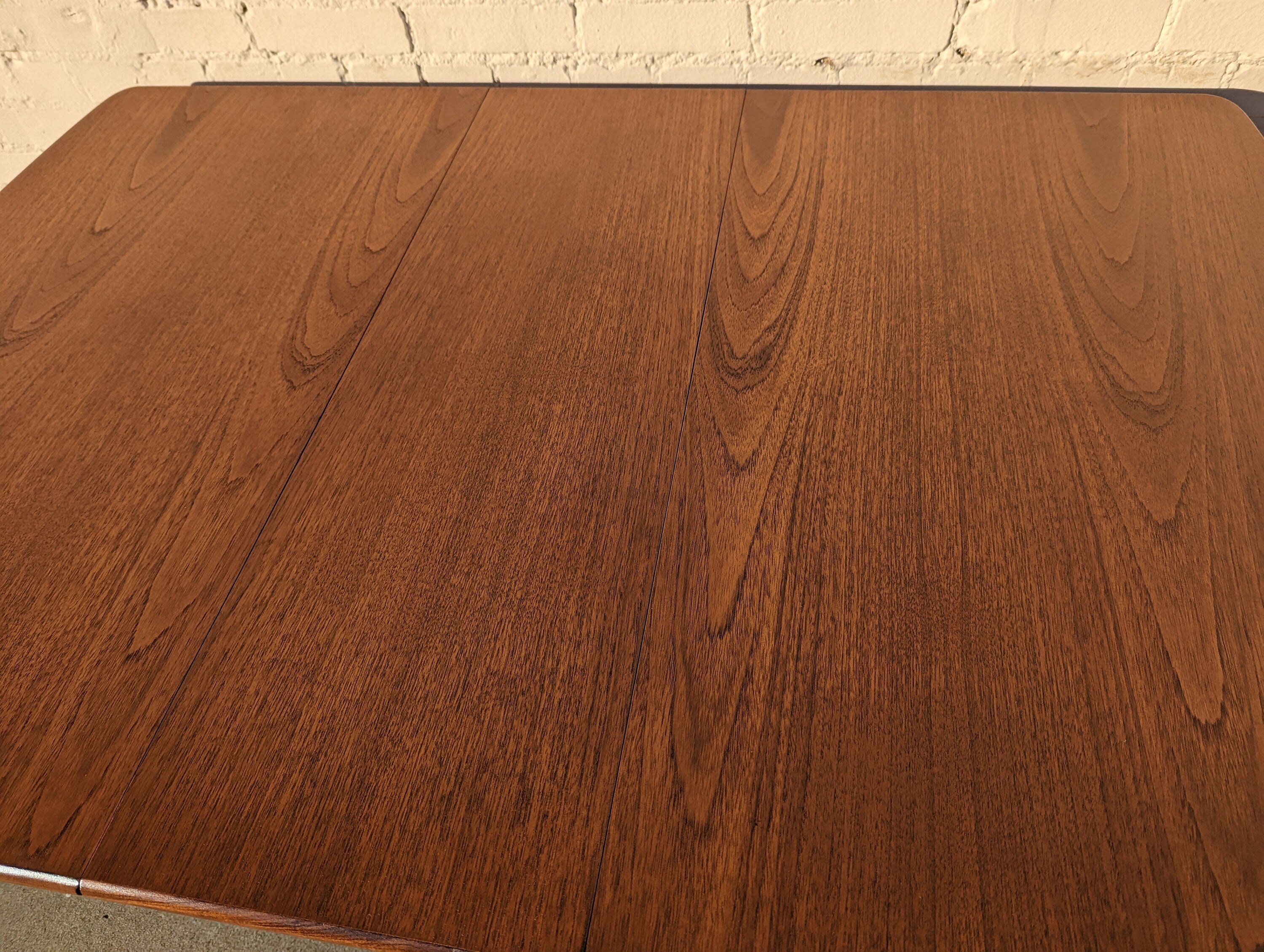 Mid Century English Modern Drop Leaf Dining Table