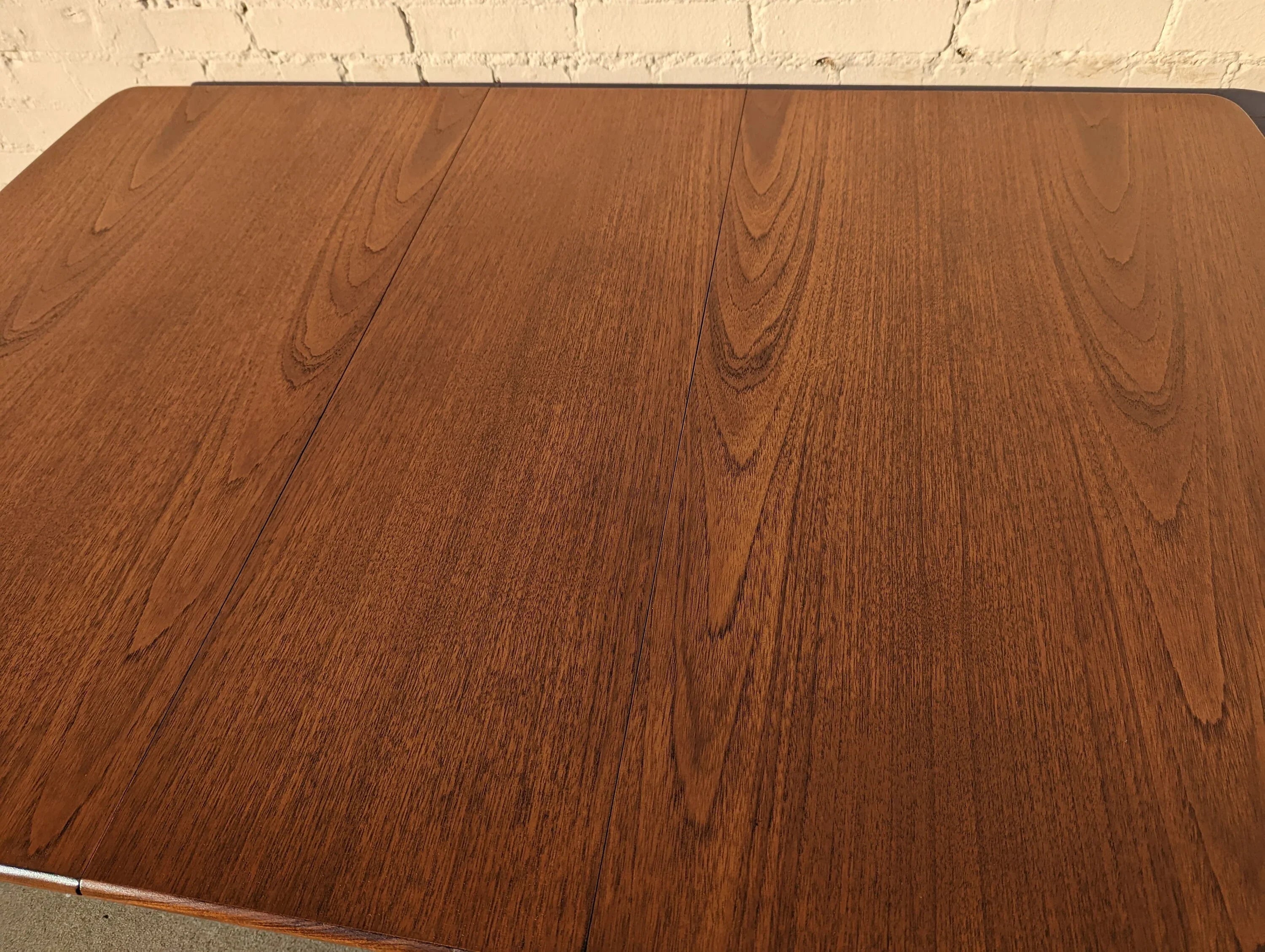 Mid Century English Modern Drop Leaf Dining Table