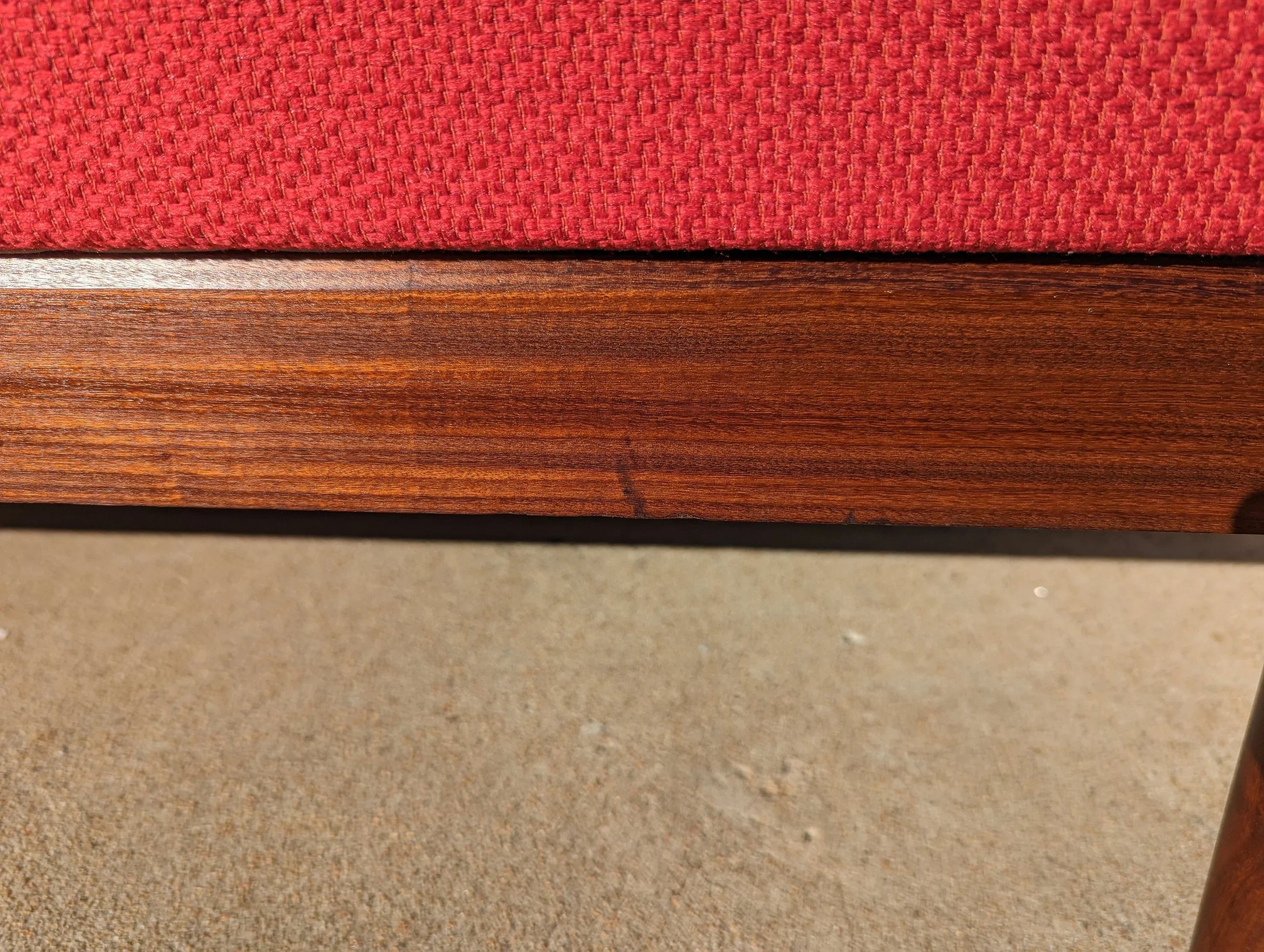 Mid Century Scandinavian Red Sleeper Sectional