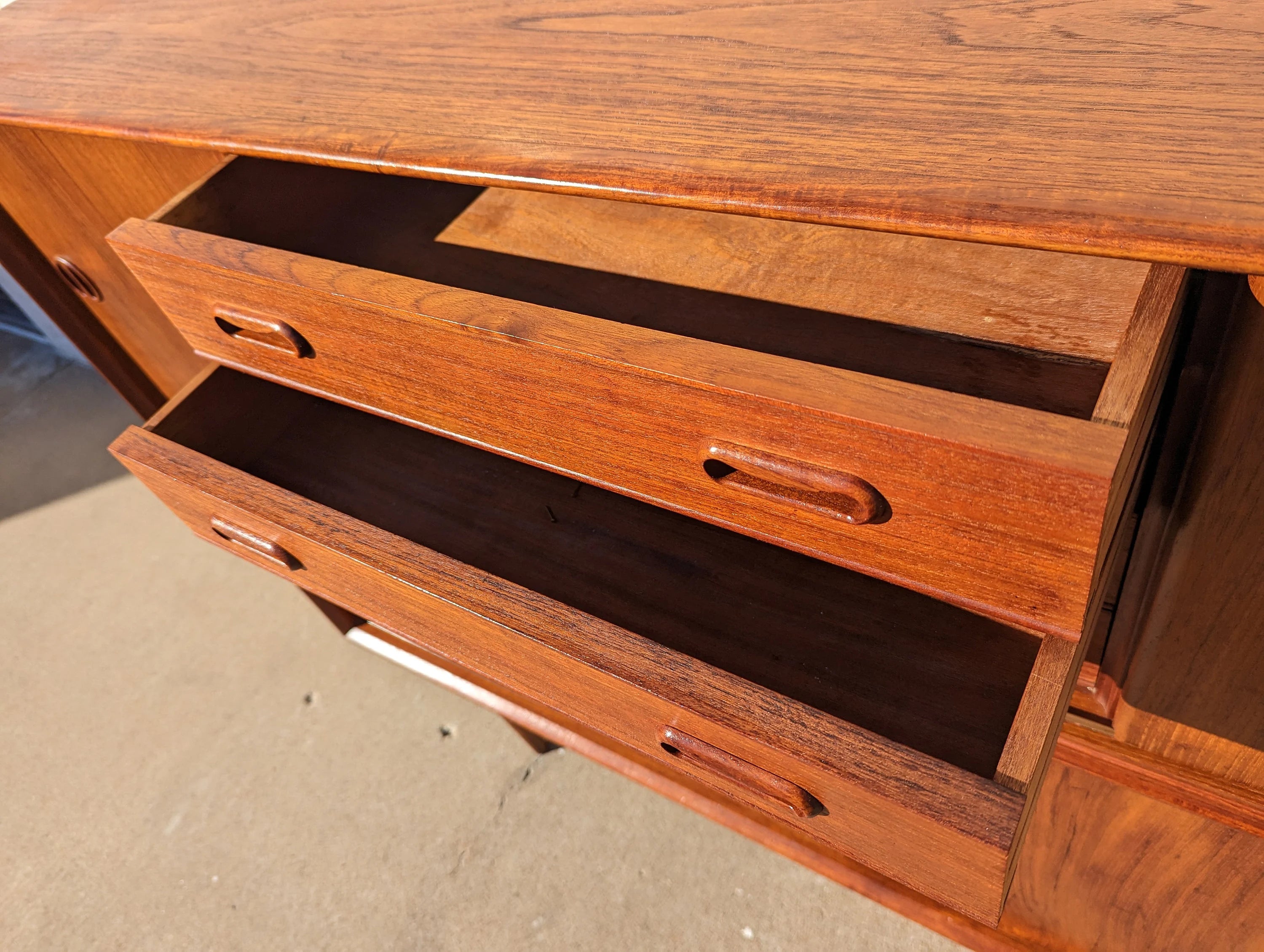 Mid Century Danish Modern Teak Cocktail Cabinet