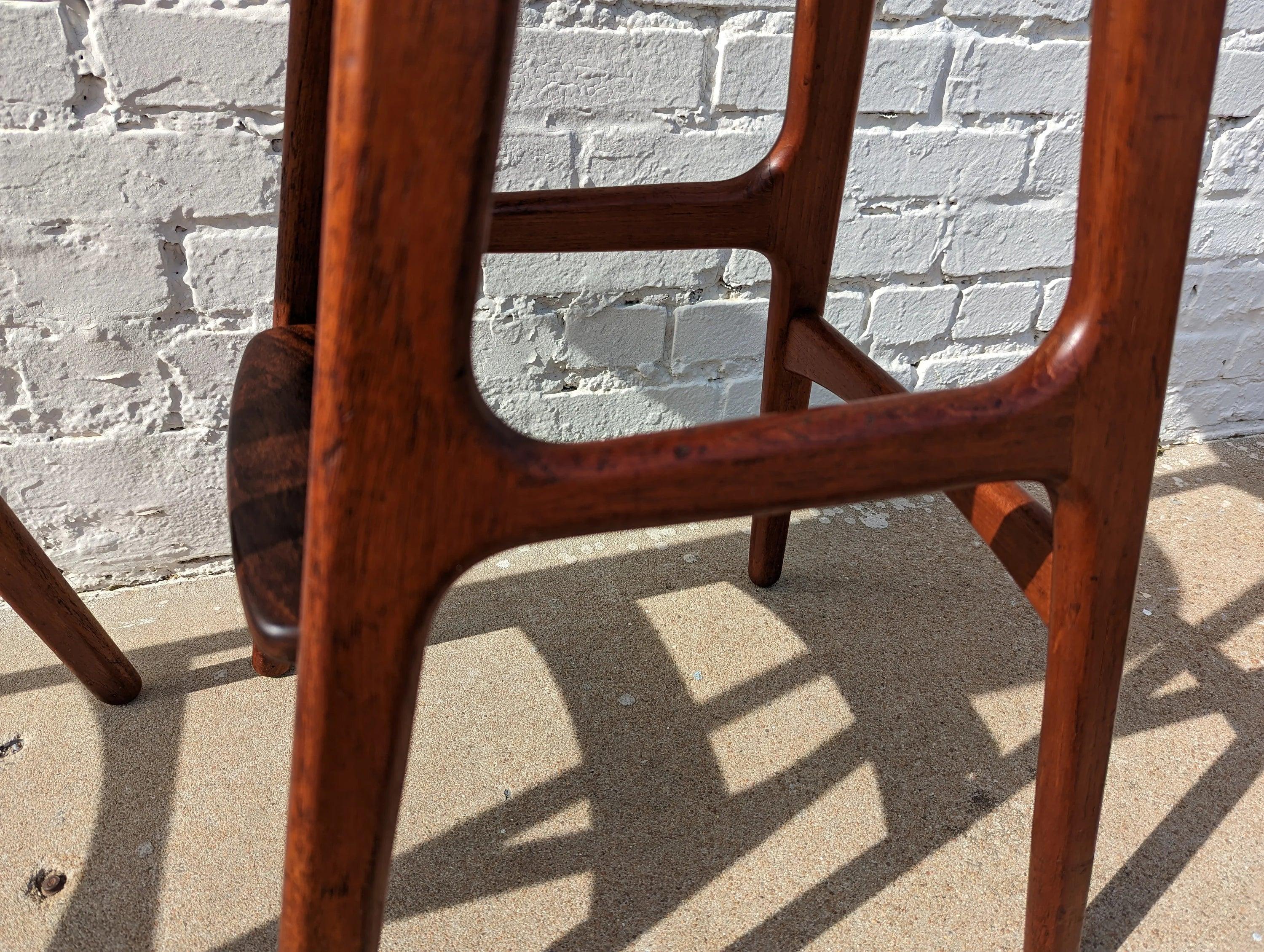 Mid Century Danish Modern Eric Buch Teak Barstools