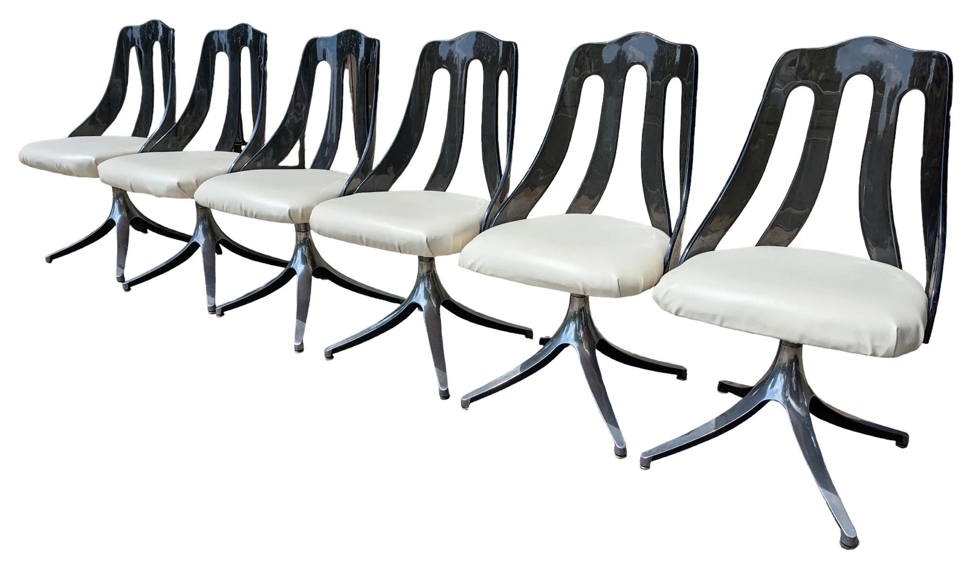 Mid Century Modern Lucite and Chrome Dining Chairs