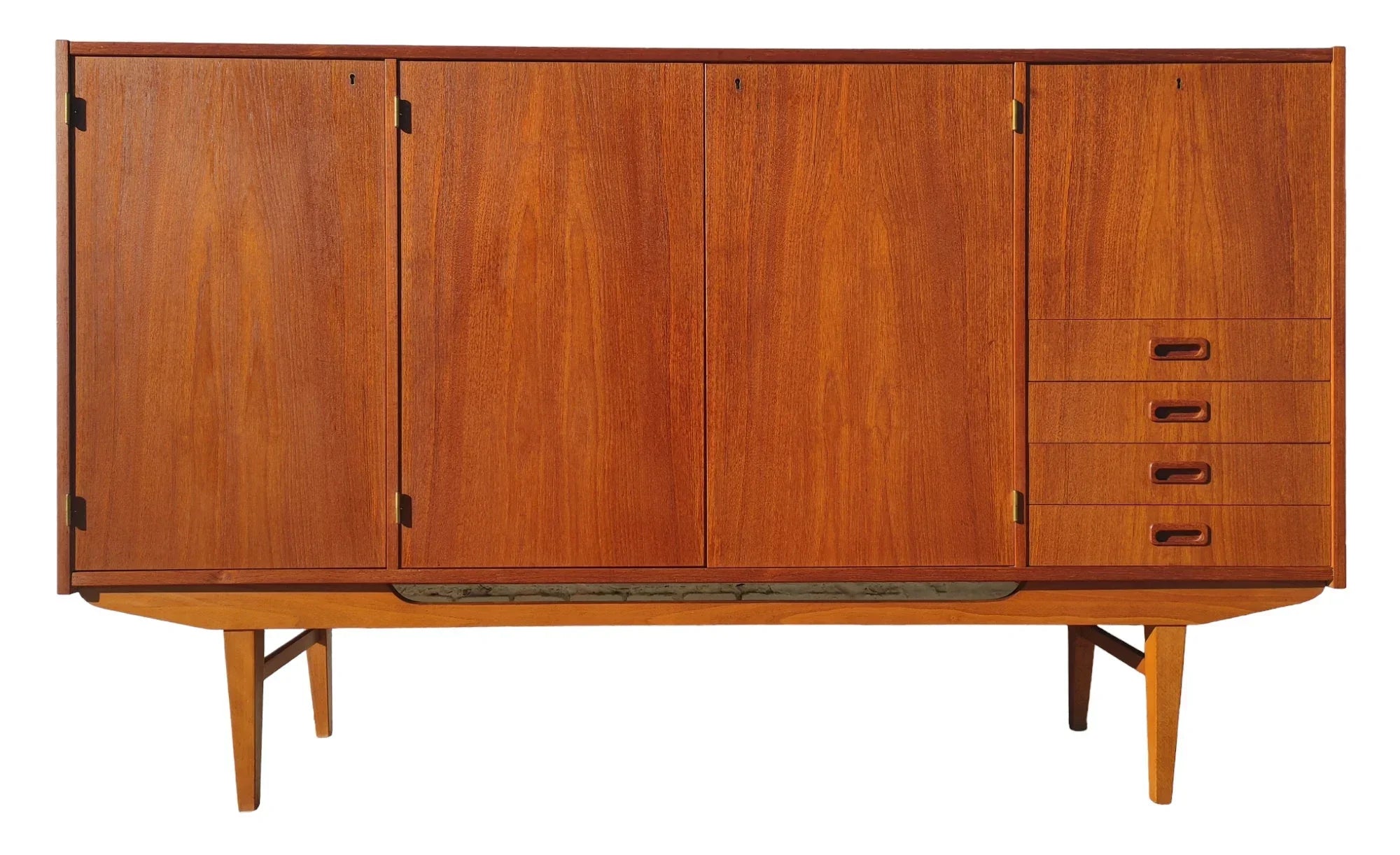 Mid Century Danish Modern Tall Teak Cabinet