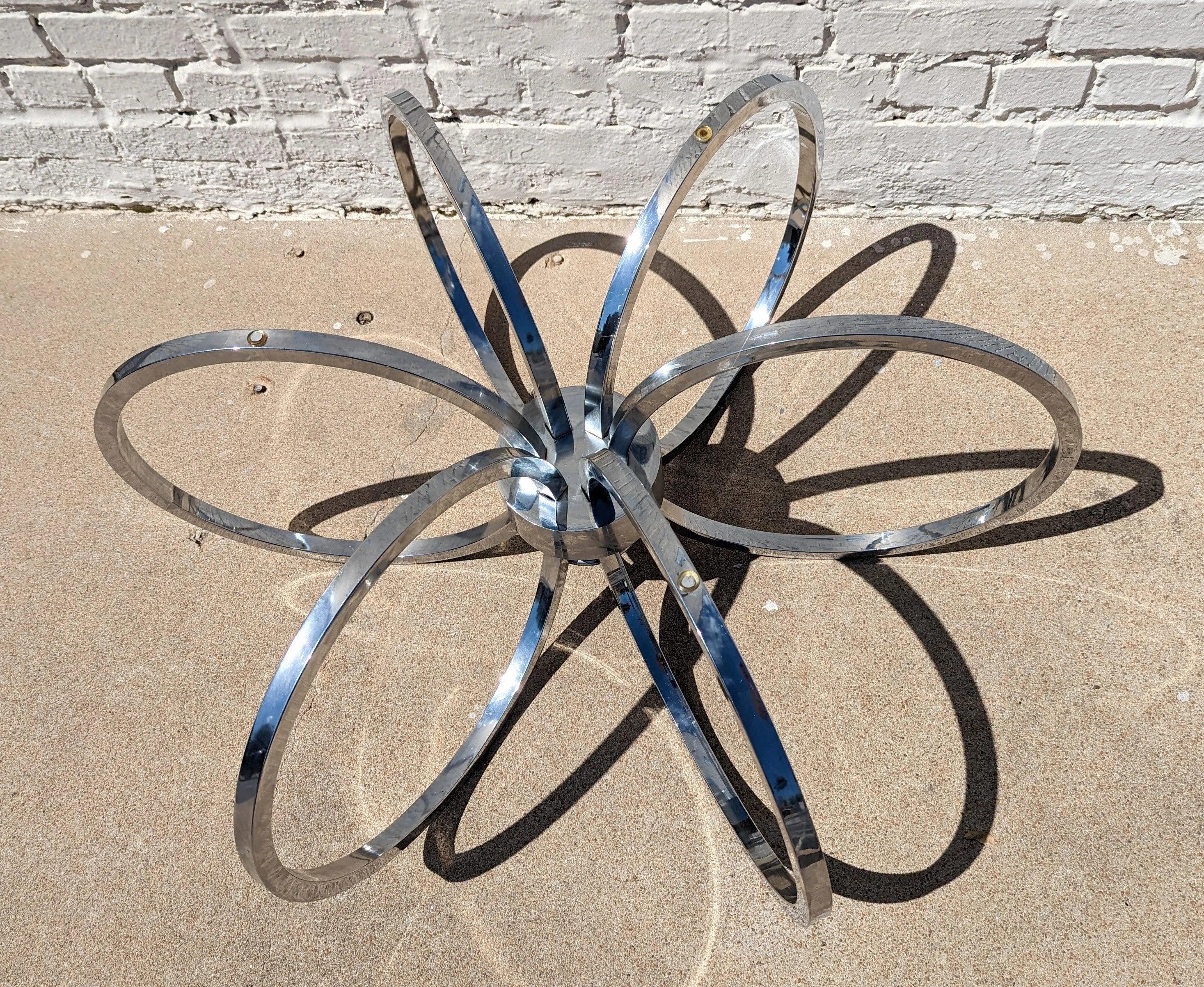 Mid Century Modern DIA Chrome and Glass Coffee Table