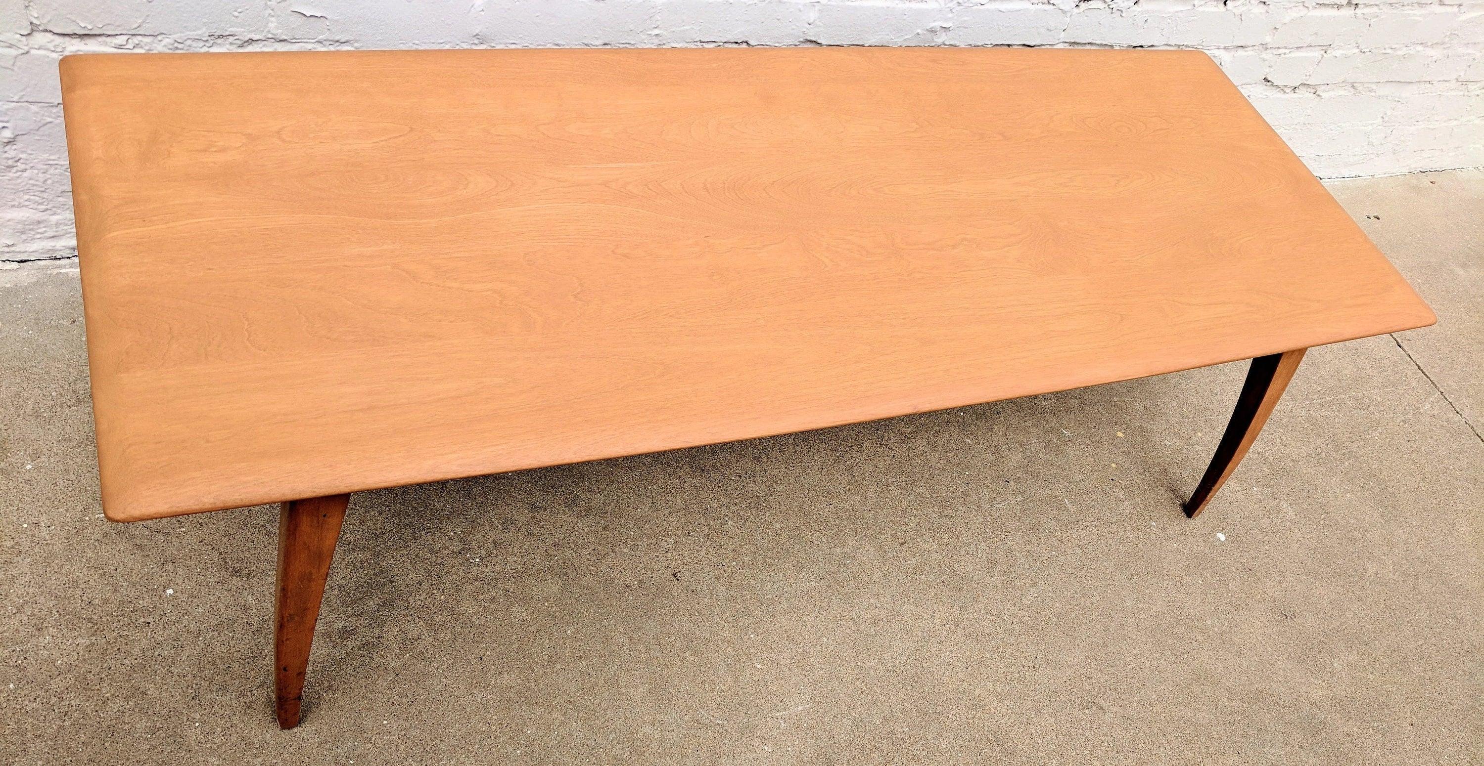 Mid Century Modern Heywood Wakefield Solid Birch Coffee Table