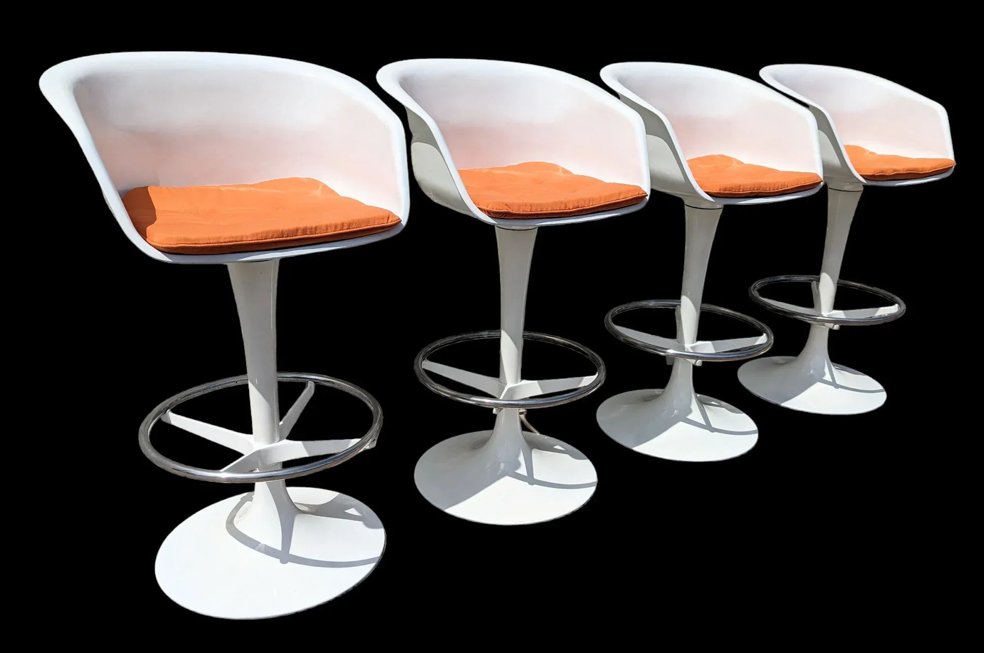Mid Century Modern Burke Tulip Barstools