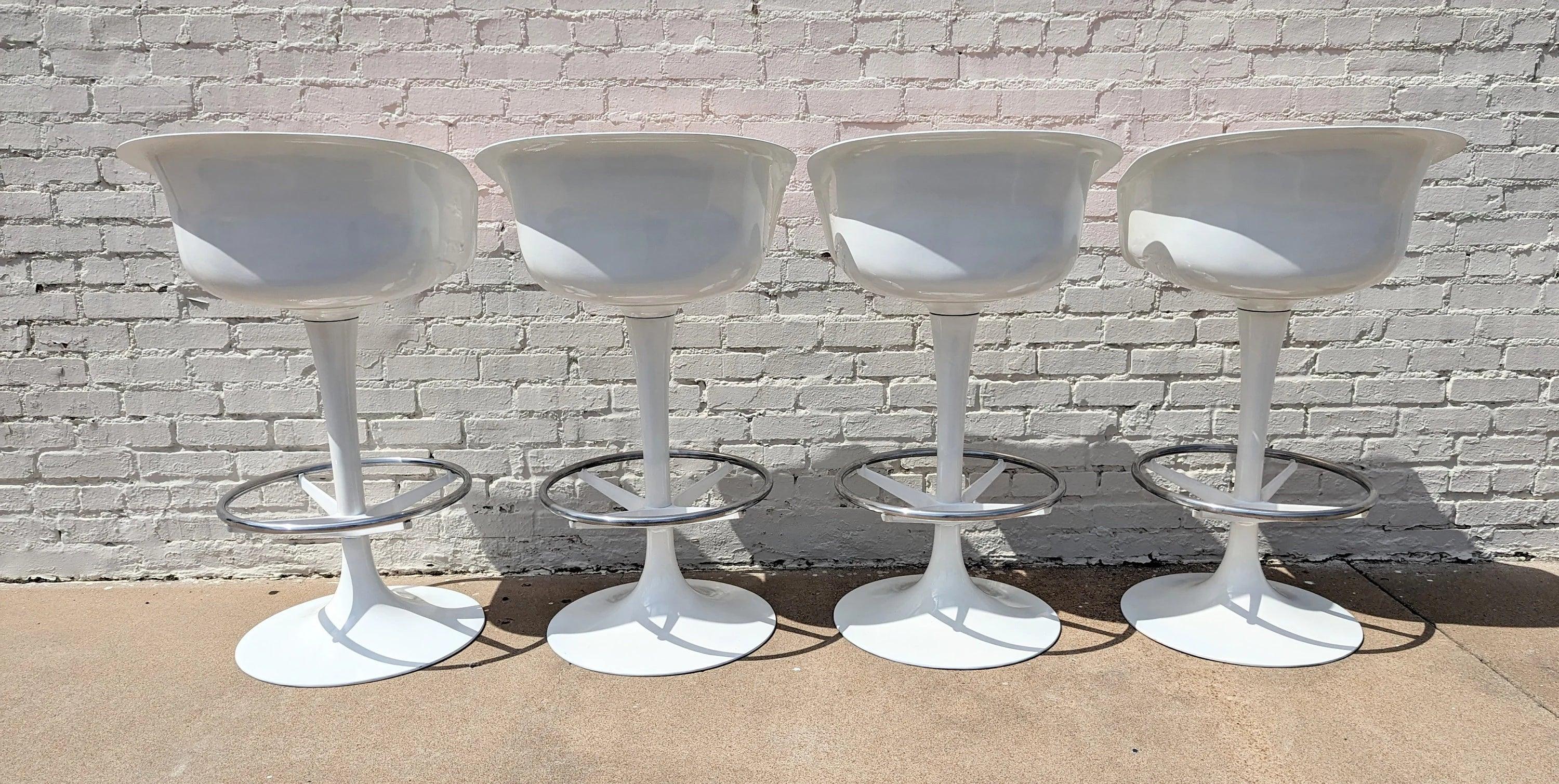 Mid Century Modern Burke Tulip Barstools