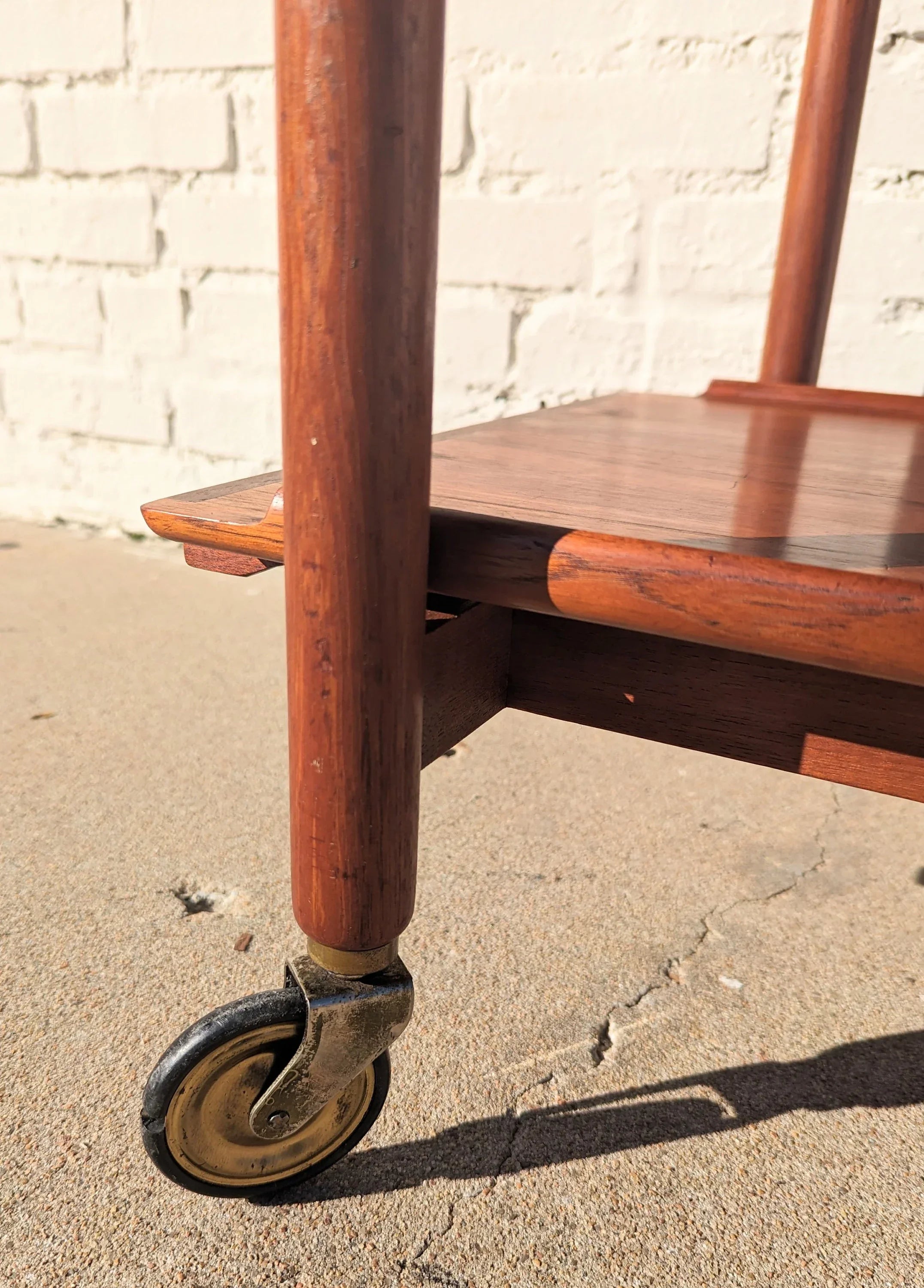 Mid Century Danish Modern Poul Hundevad Rolling Bar