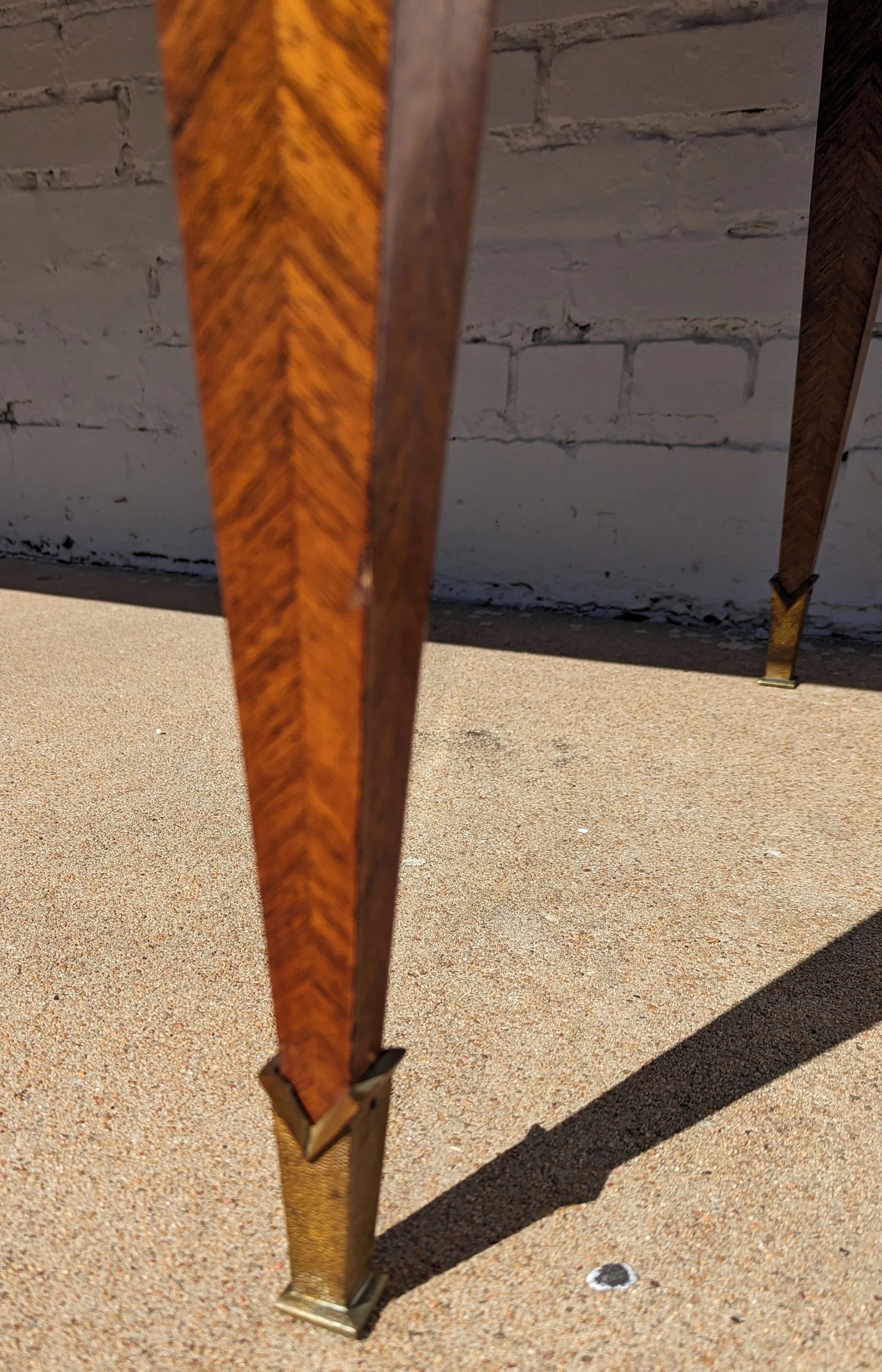 Mid Century Italian Modern Herringbone Dining Table