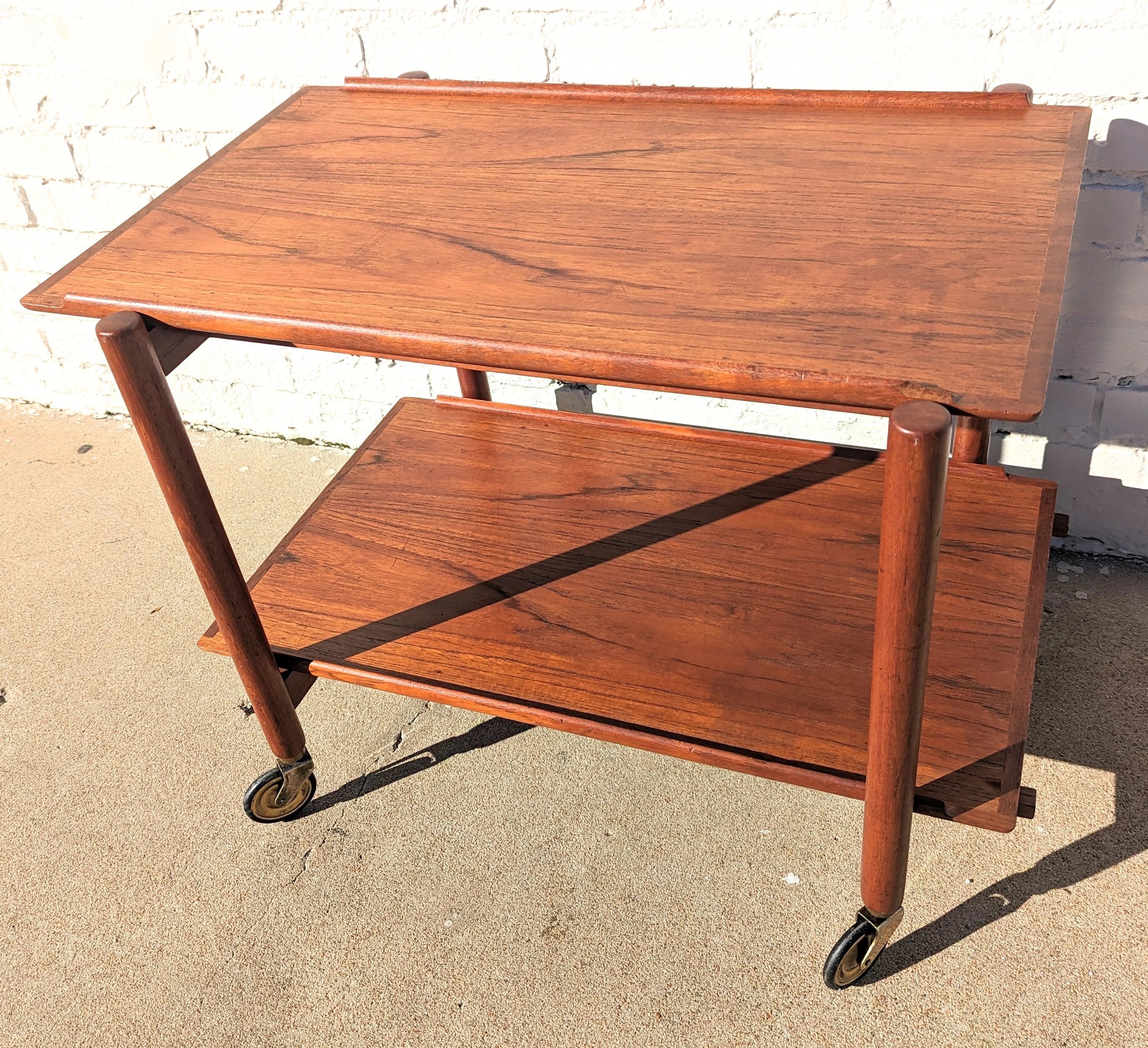 Mid Century Danish Modern Poul Hundevad Rolling Bar