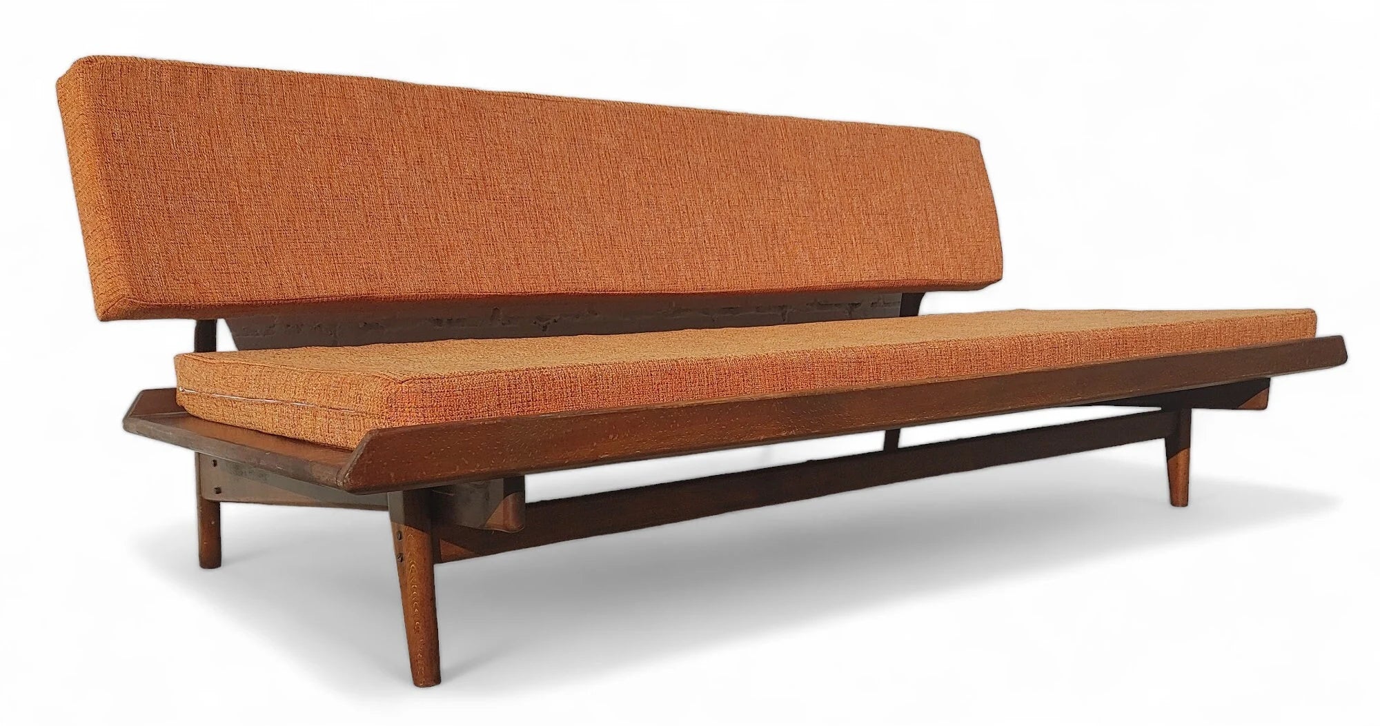 Mid Century Danish Modern Solid Walnut Daybed Sofa Attributed to Grete Jalk