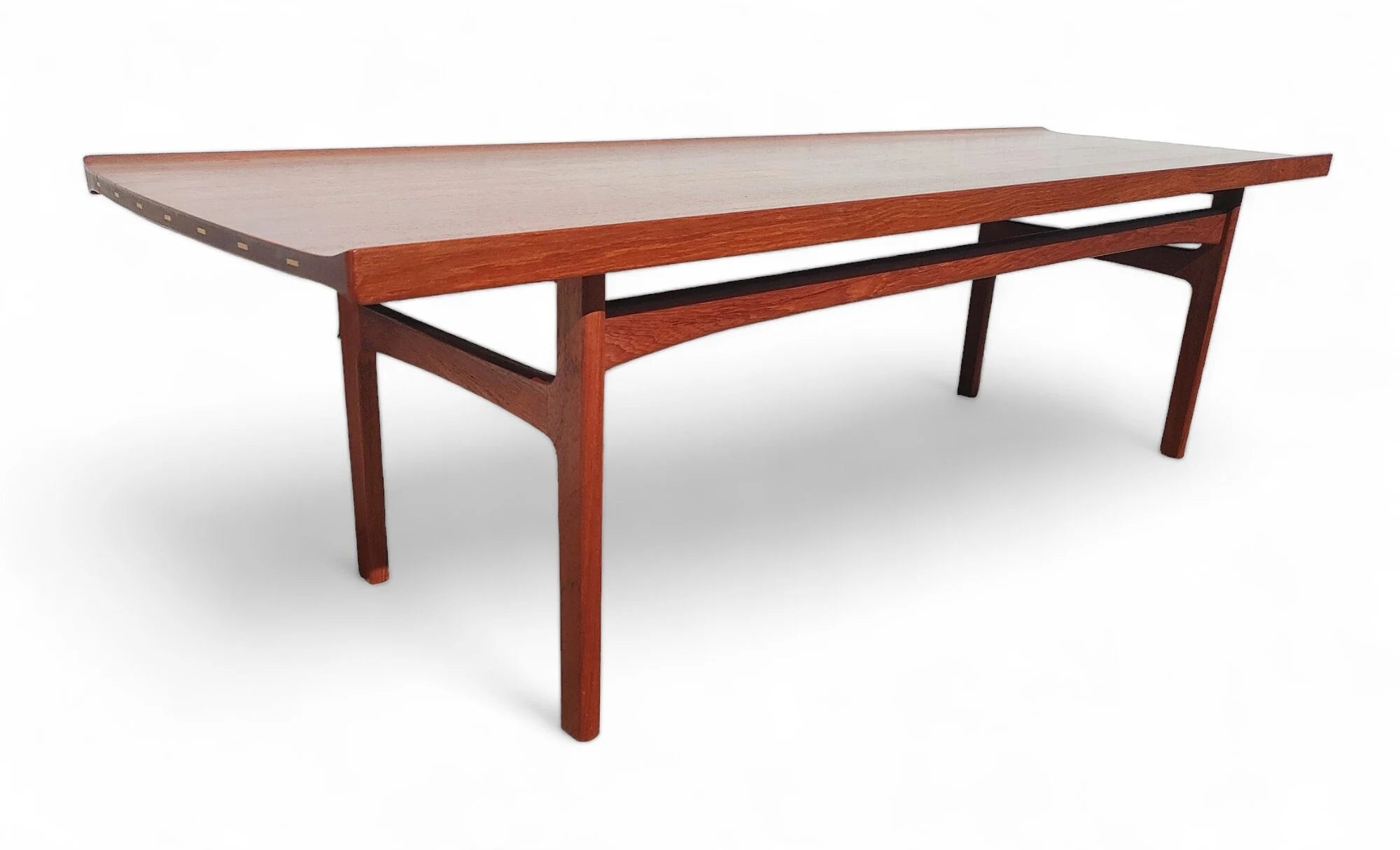 Mid Century Danish Modern Solid Teak Coffee Table by Seffle