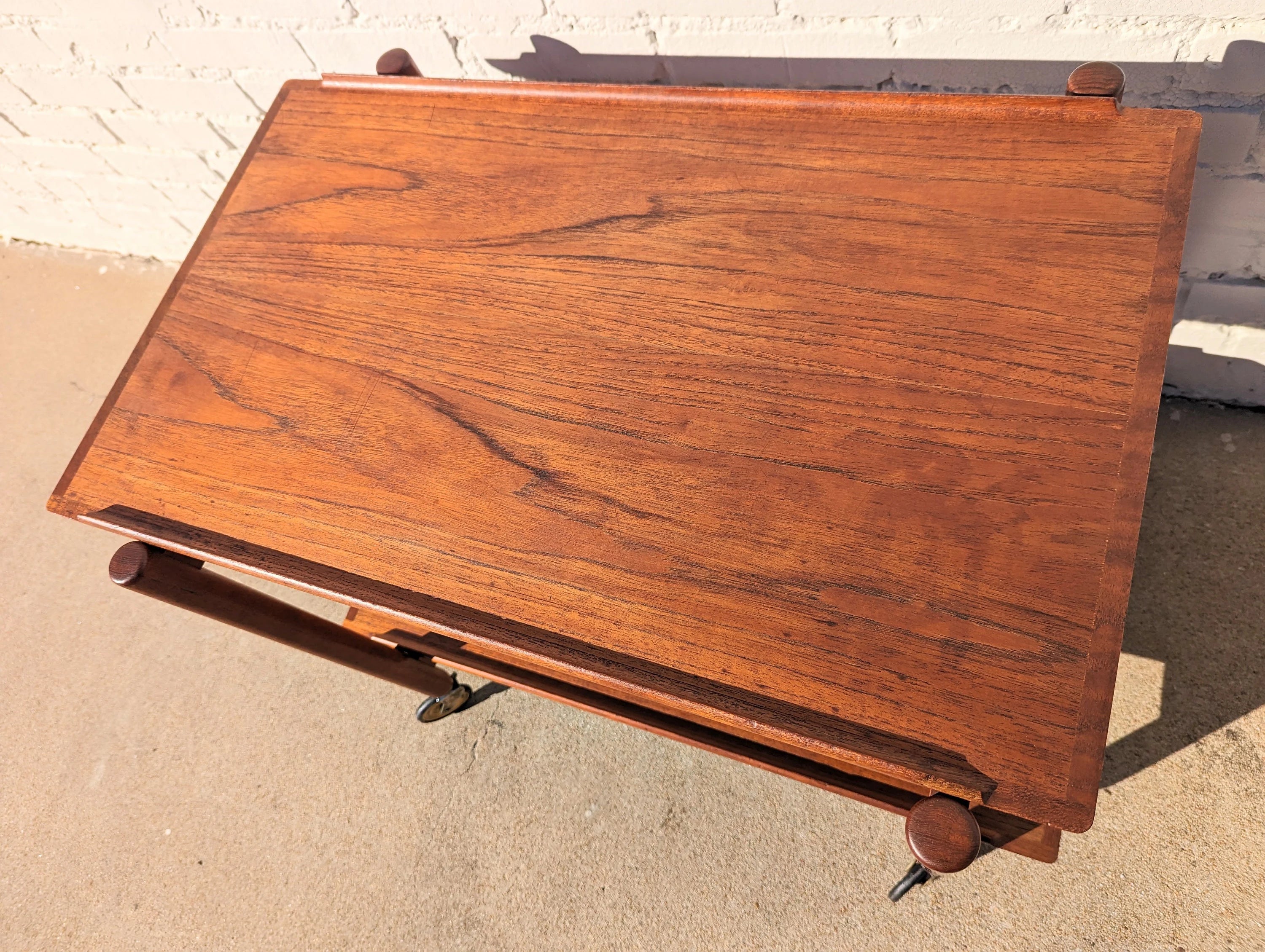 Mid Century Danish Modern Poul Hundevad Rolling Bar