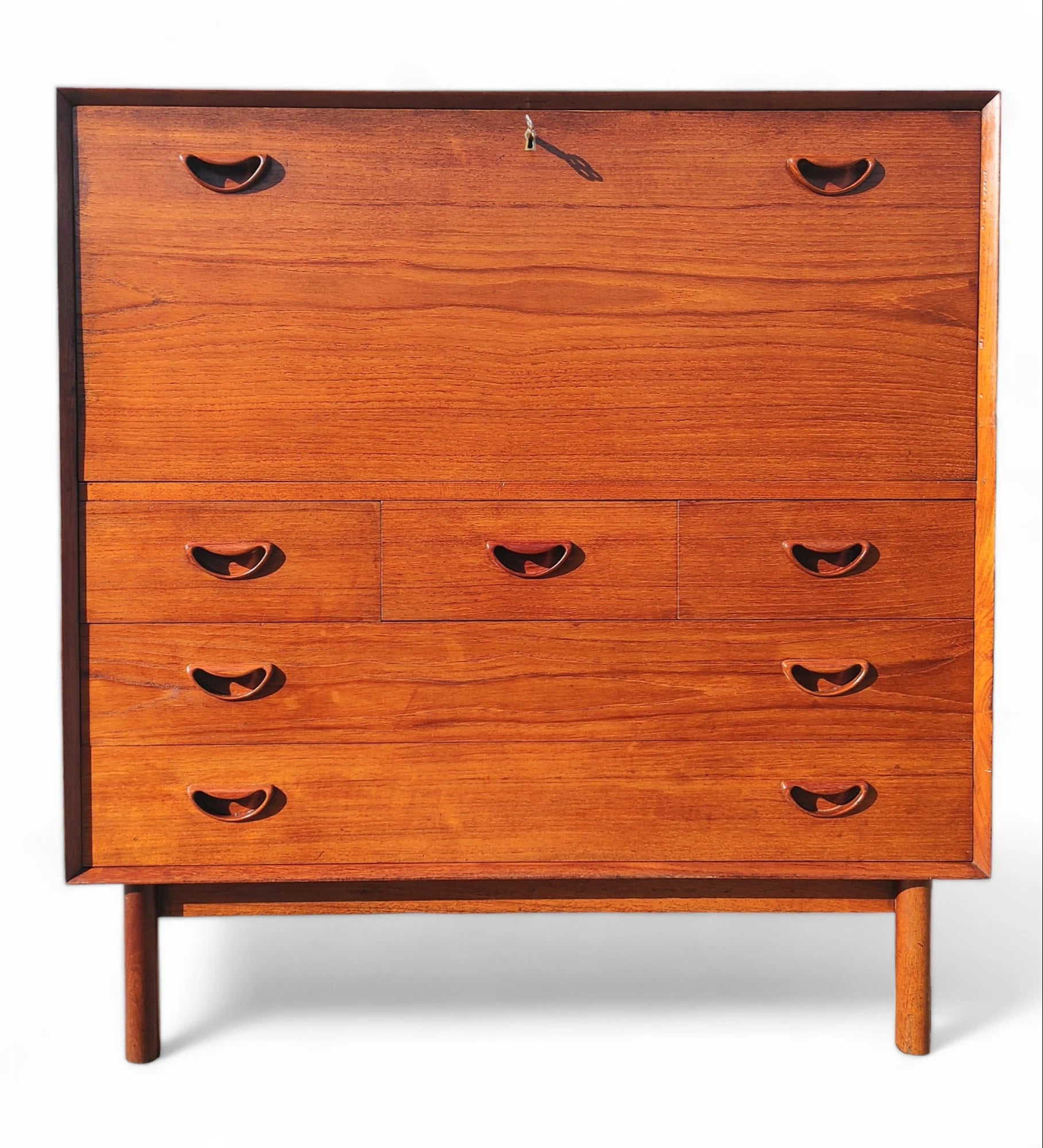 Mid Century Modern Hvidt & Molgaard Teak Secretary