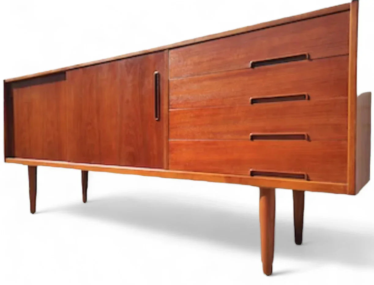 Mid Century Modern Swedish Teak Credenza Attributed to Troeds