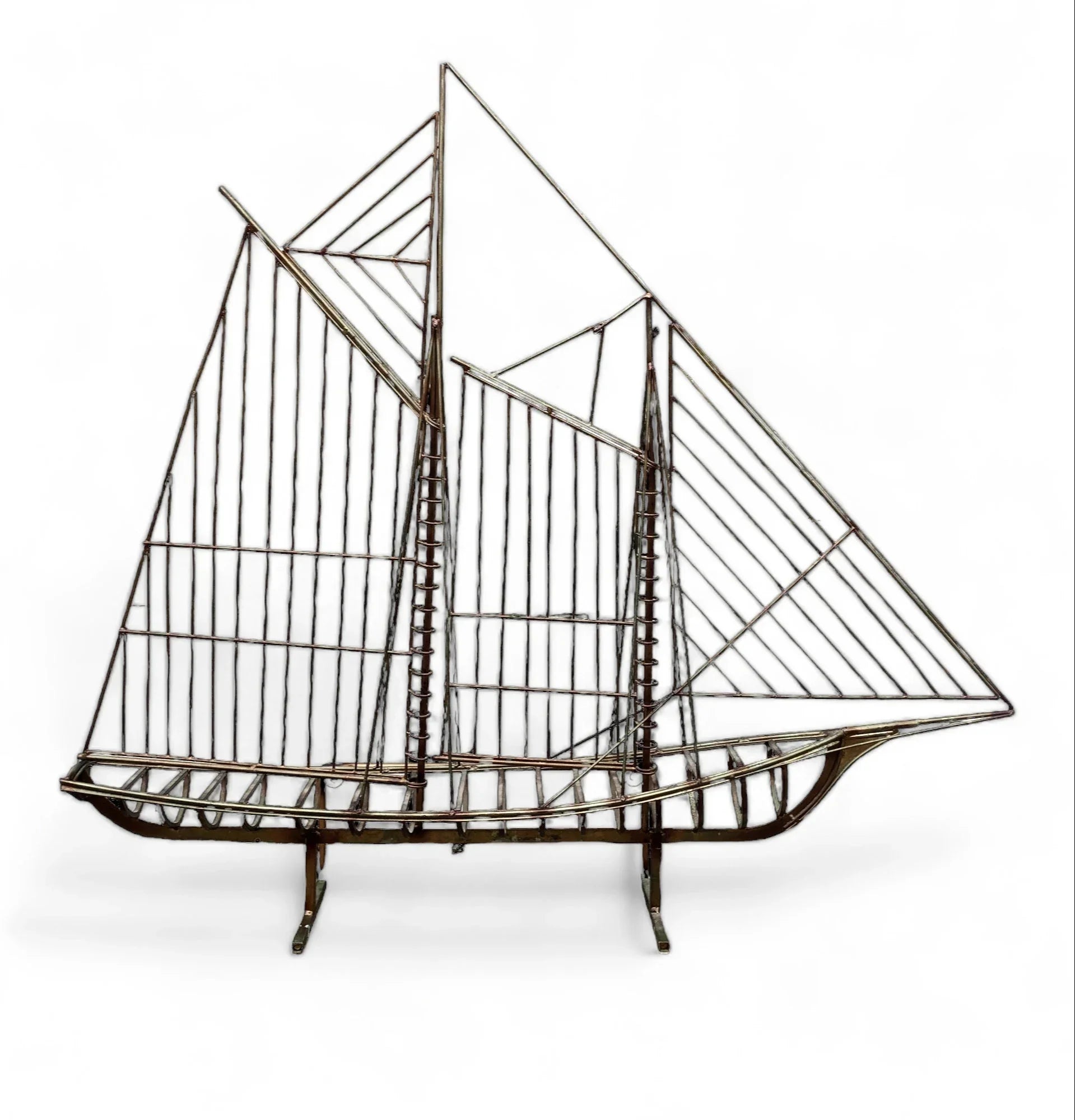 Mid Century Modern C Jere Large Ship