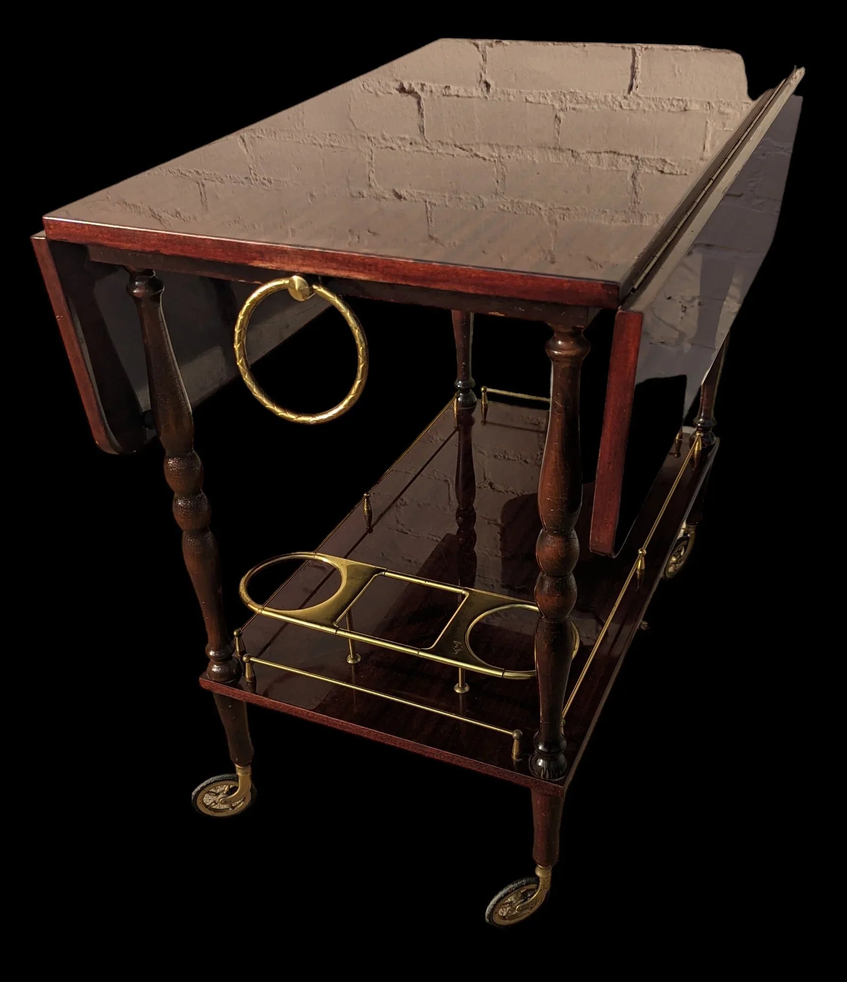 Mid Century French Modern Lacquered Barcart
