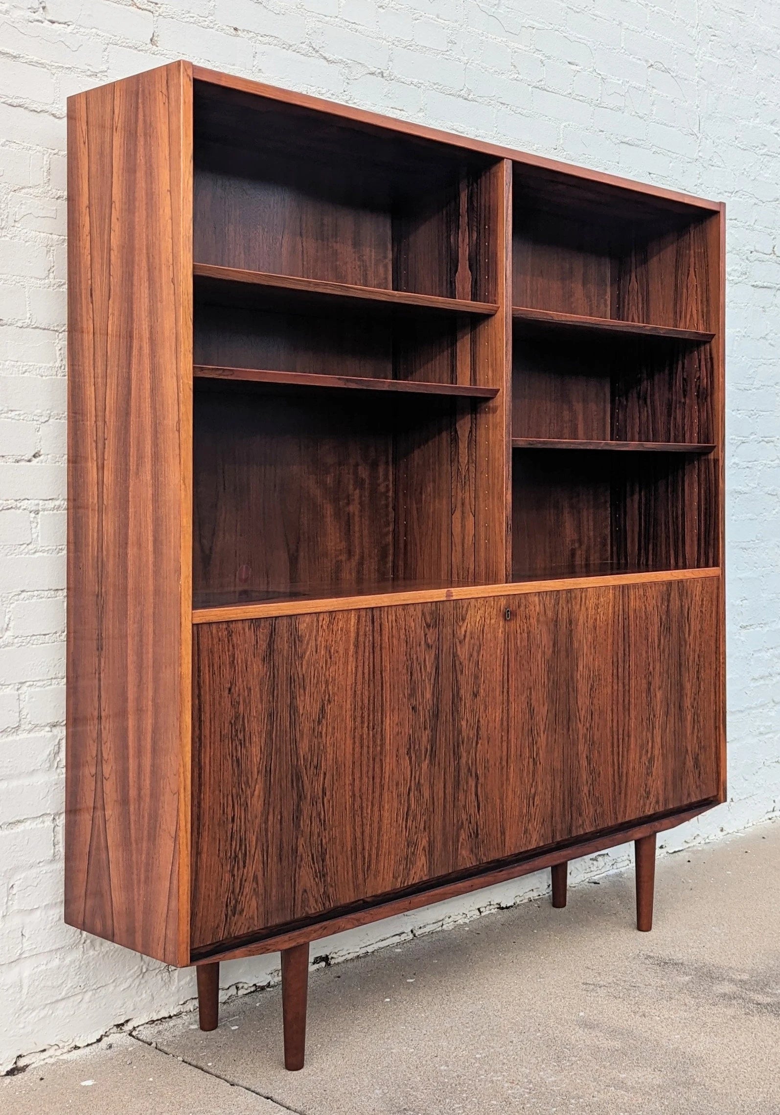 Mid Century Danish Modern Poul Hundevad Rosewood Bookcase