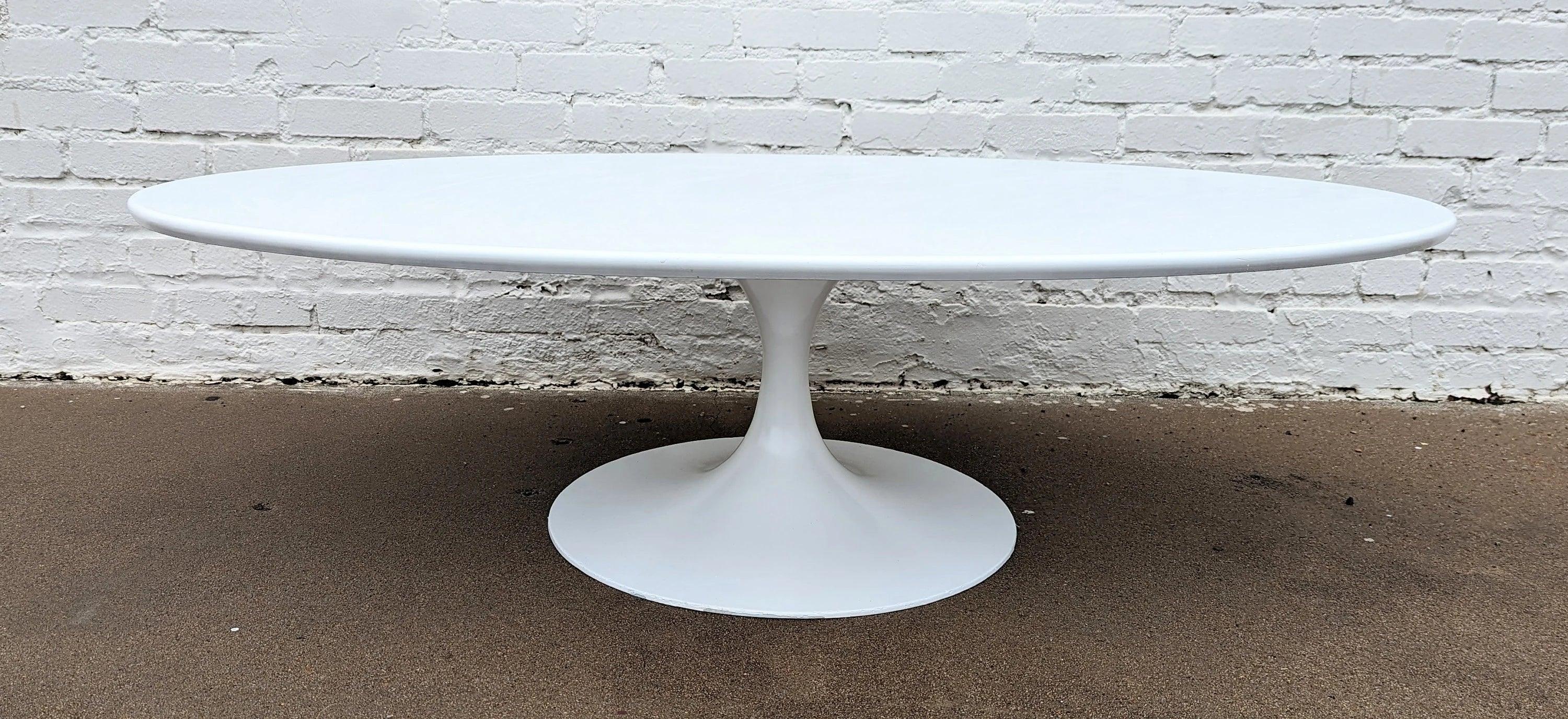 Mid Century Modern Burke Oval Coffee Table