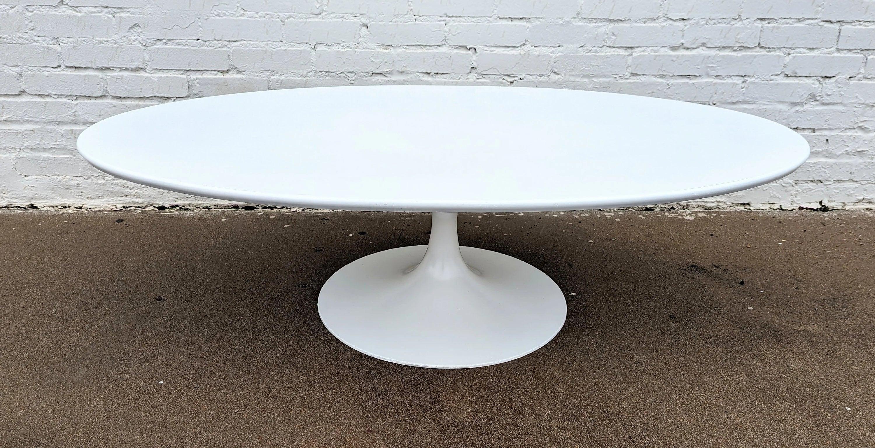 Mid Century Modern Burke Oval Coffee Table